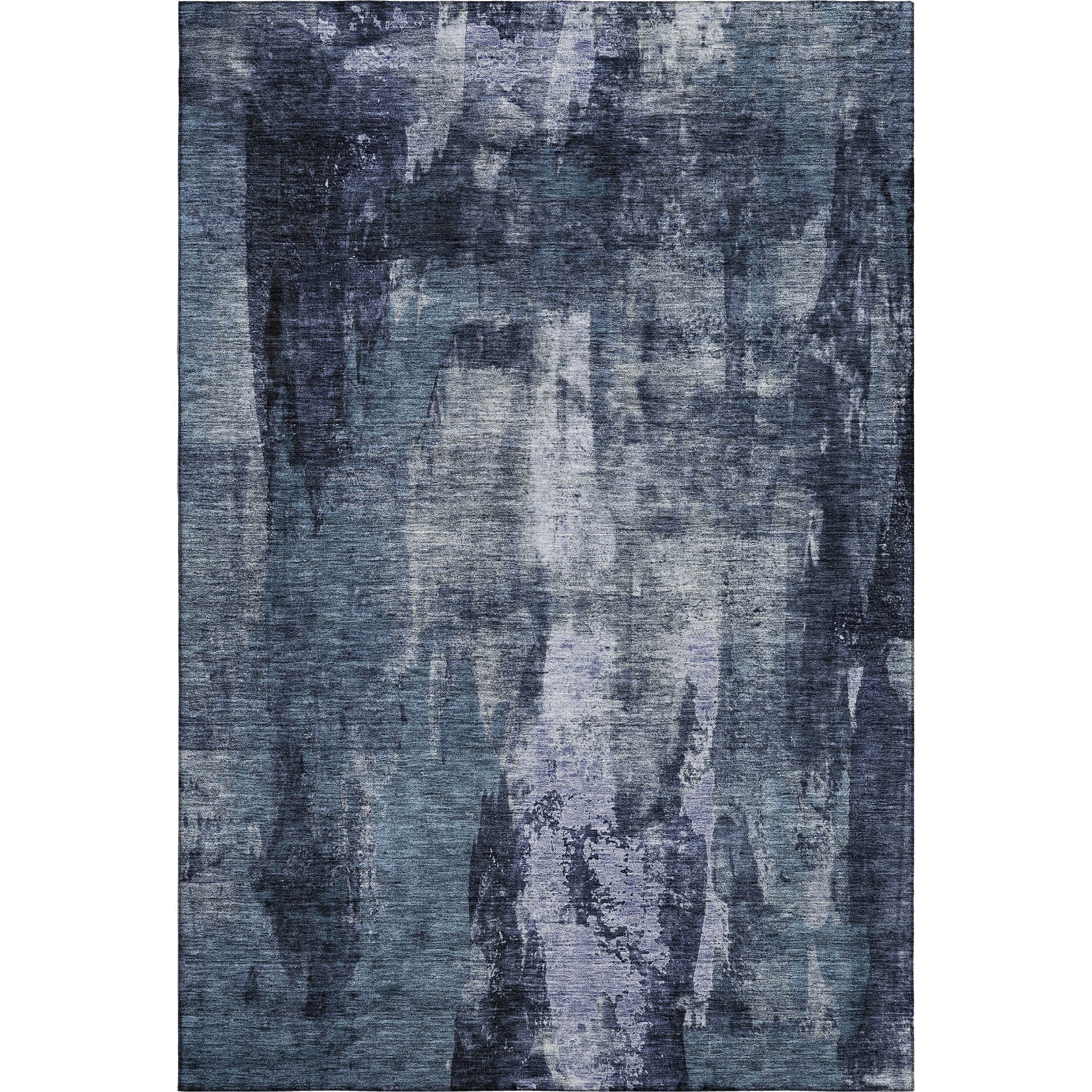 Dubrovnik Machine Washable Transitional Navy Blue Rug 2'6" x 3'10" #shape_Rectangle