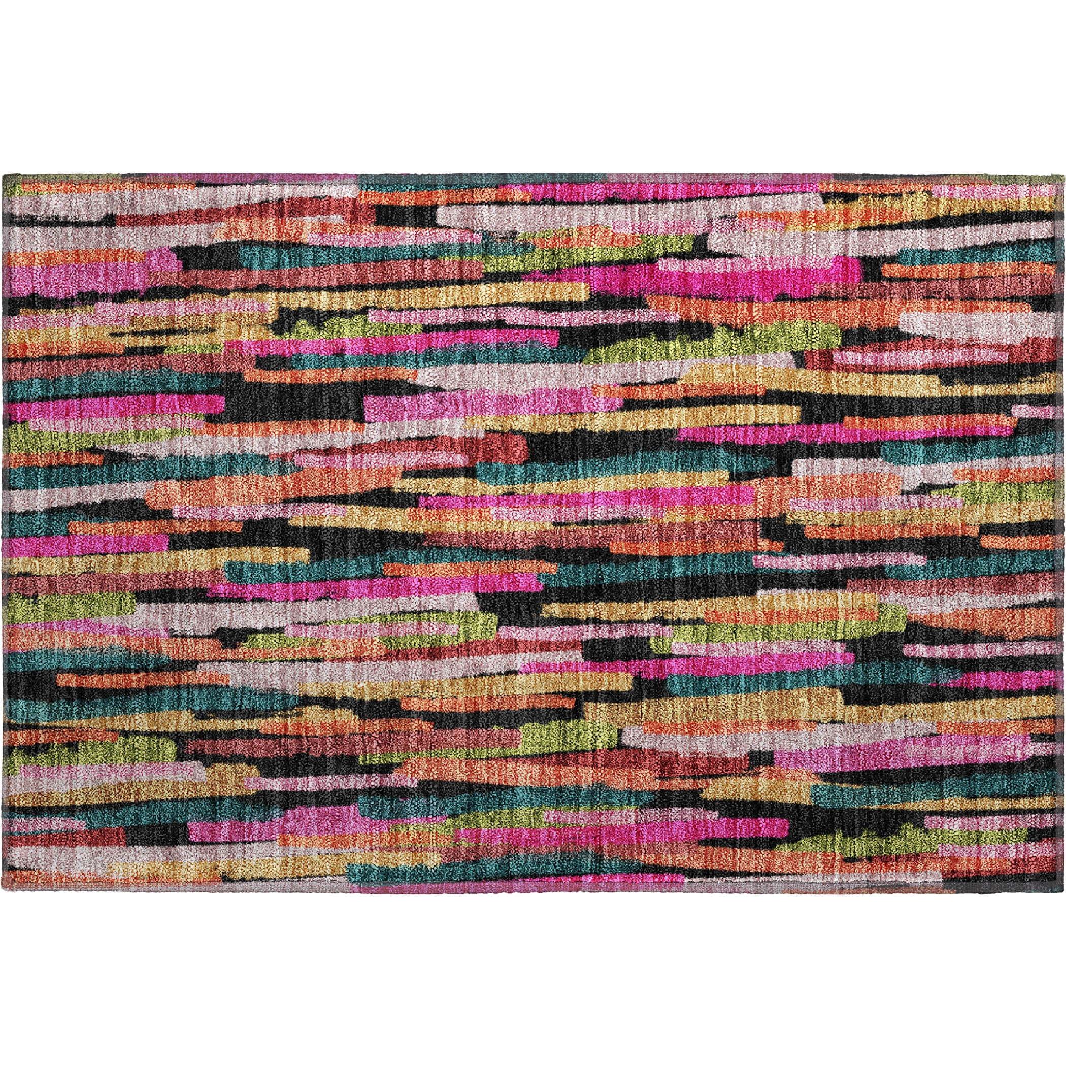 Siena Machine Washable Transitional Pink Rug 1'8" x 2'6" #shape_Rectangle