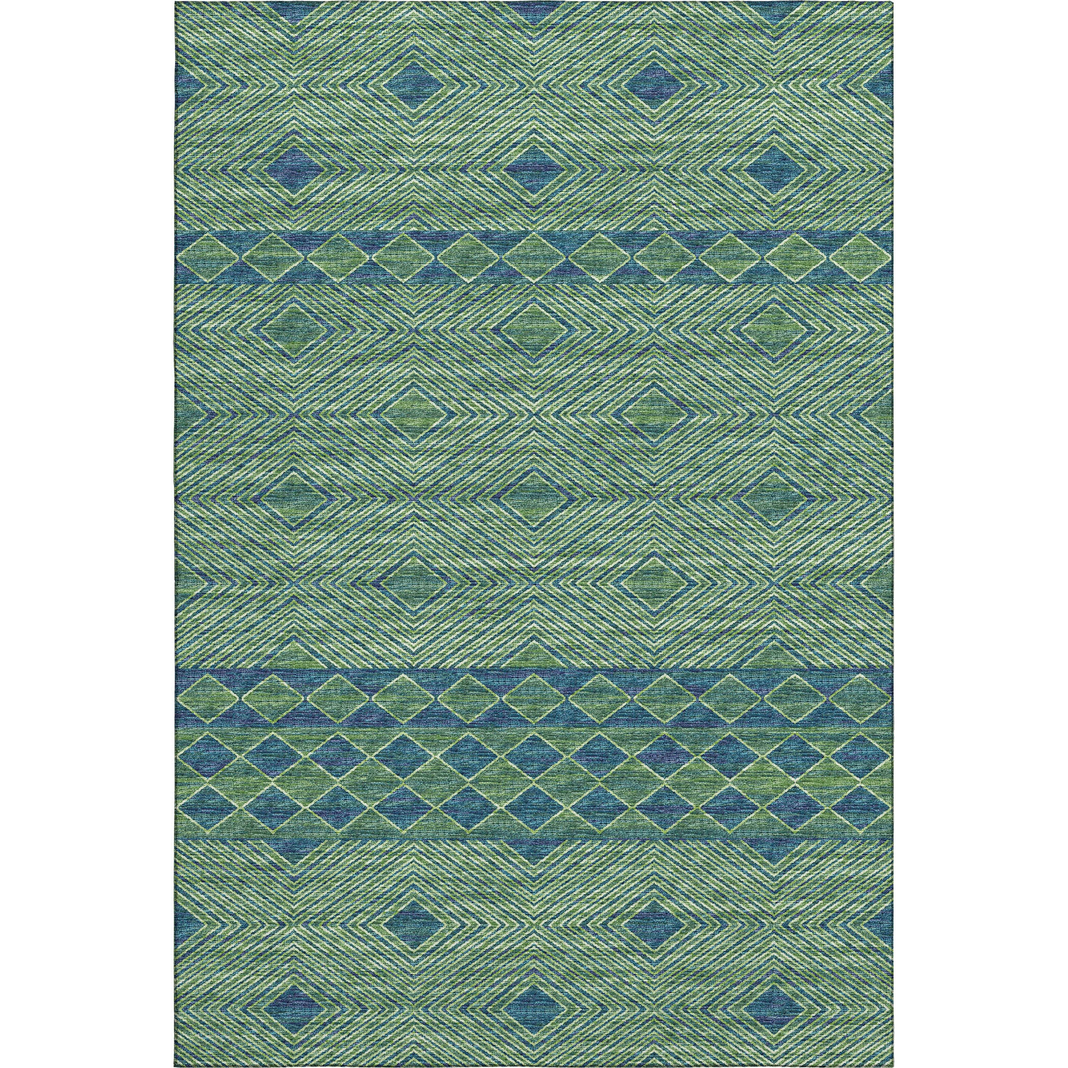 Montevideo Machine Washable Transitional Green Rug 2'6" x 3'10" #shape_Rectangle