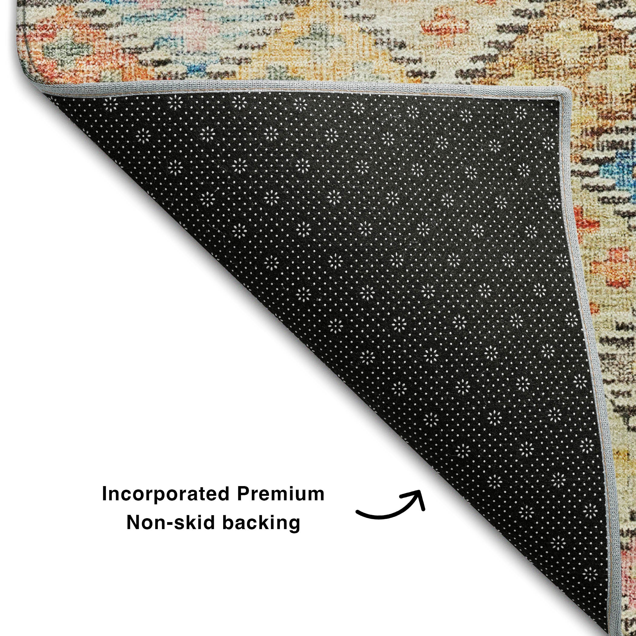 Antigua Machine Washable Transitional Paprika Orange Rug 1'8" x 2'6" #shape_Rectangle