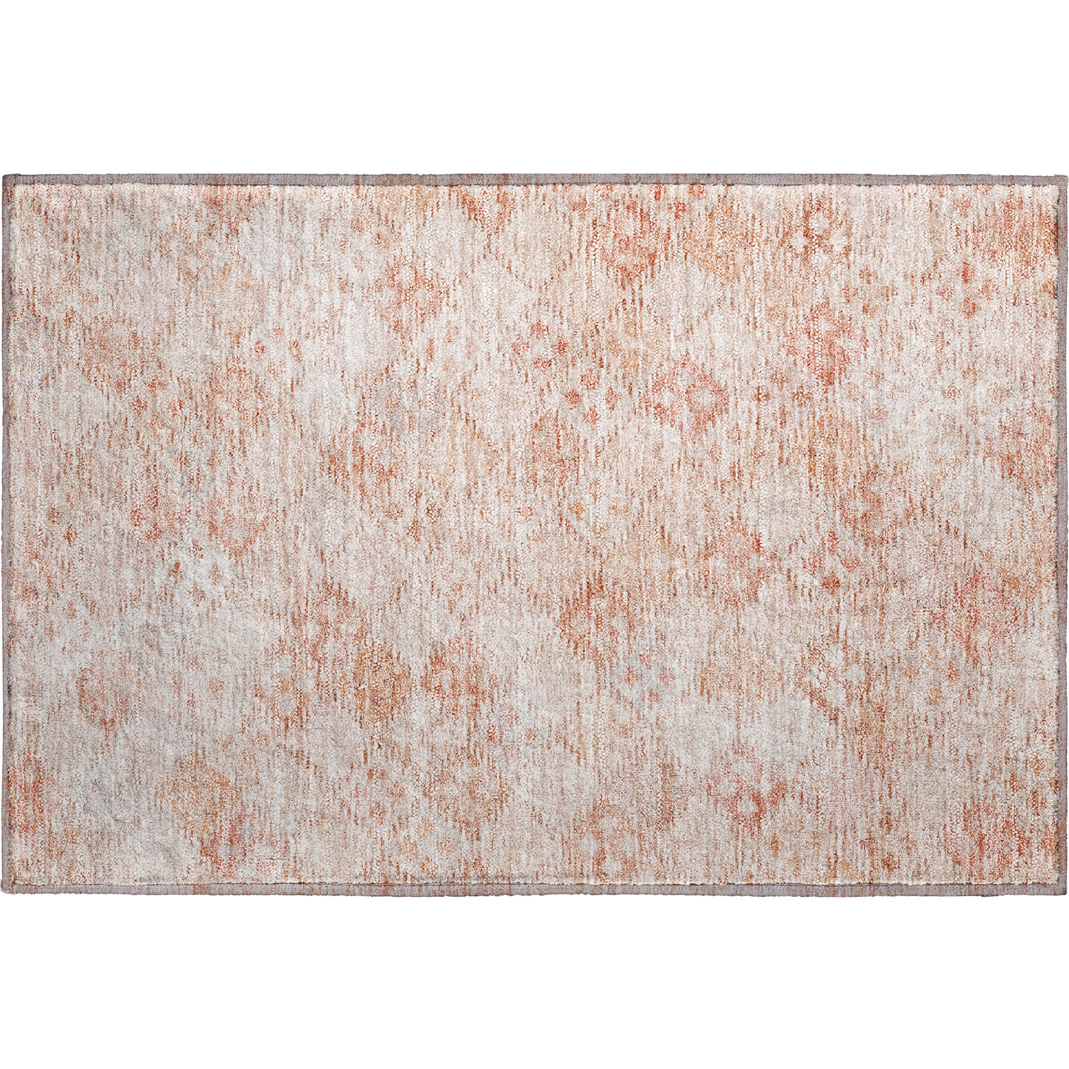 Antigua Machine Washable Transitional Pink Rug 1'8" x 2'6" #shape_Rectangle