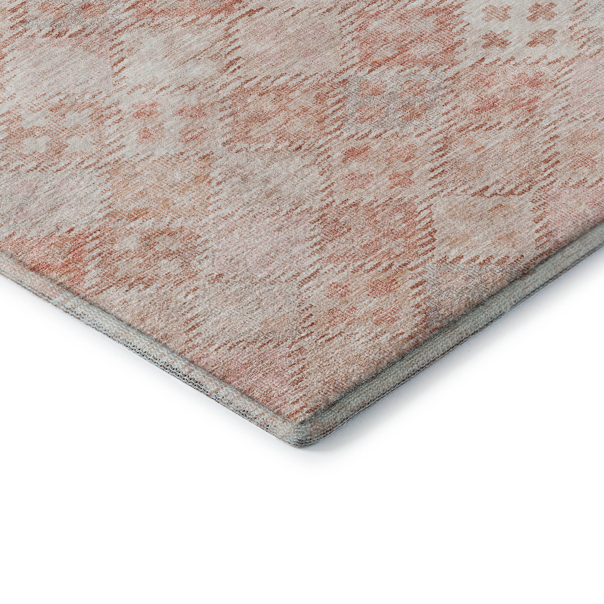 Antigua Machine Washable Transitional Pink Rug 1'8" x 2'6" #shape_Rectangle