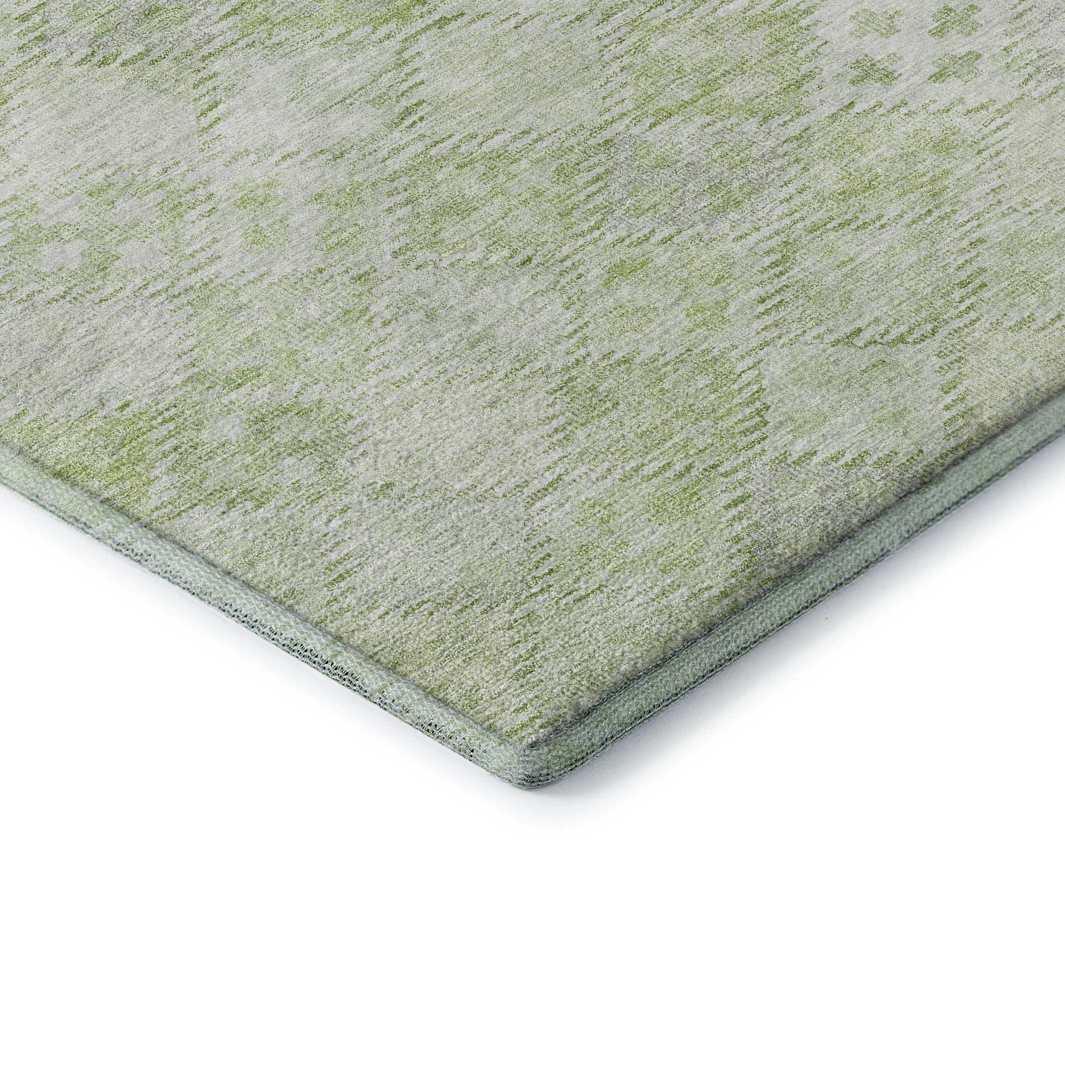Antigua Machine Washable Transitional Sage Green Rug 1'8" x 2'6" #shape_Rectangle