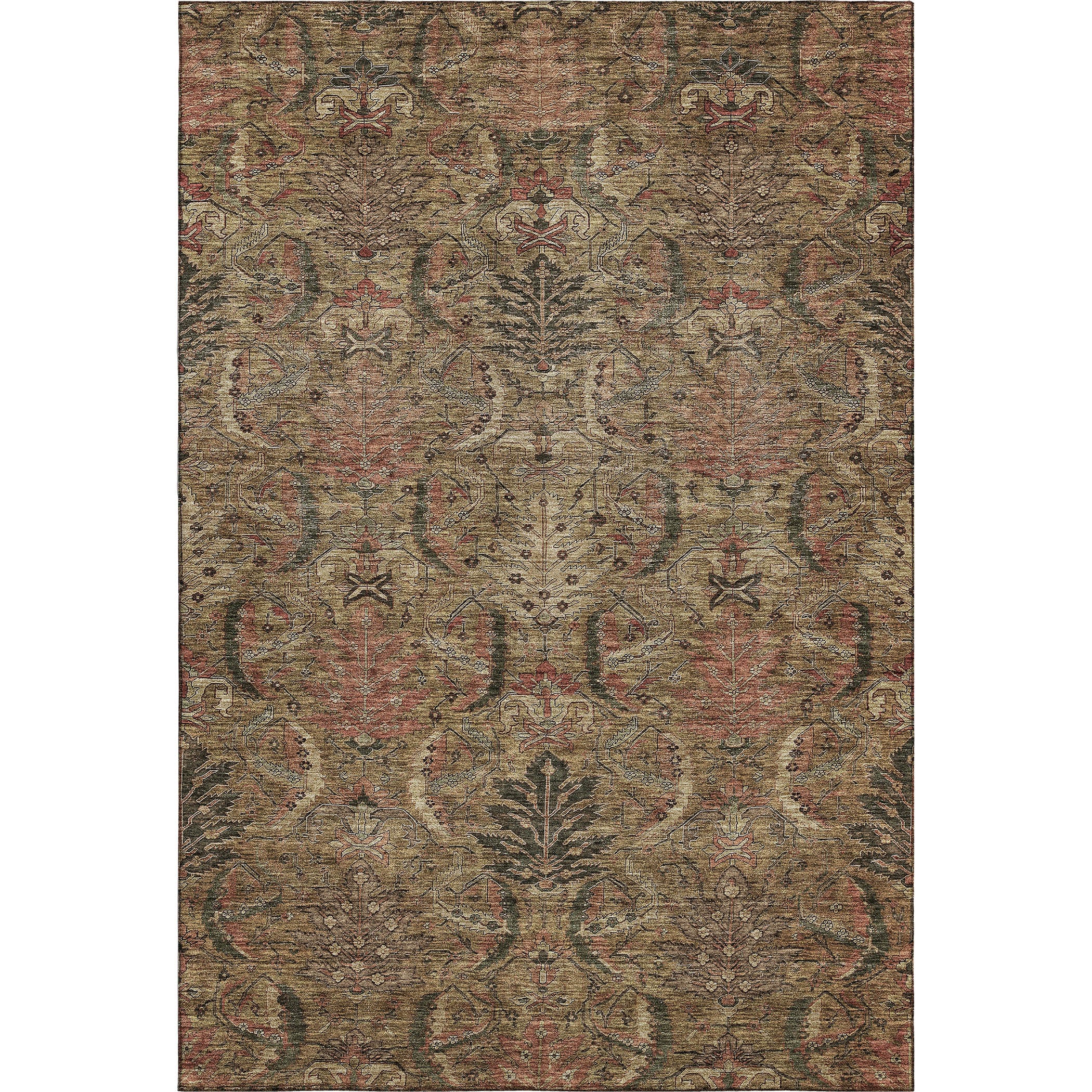 Siena Machine Washable Transitional Brown Rug 2'6" x 3'10" #shape_Rectangle