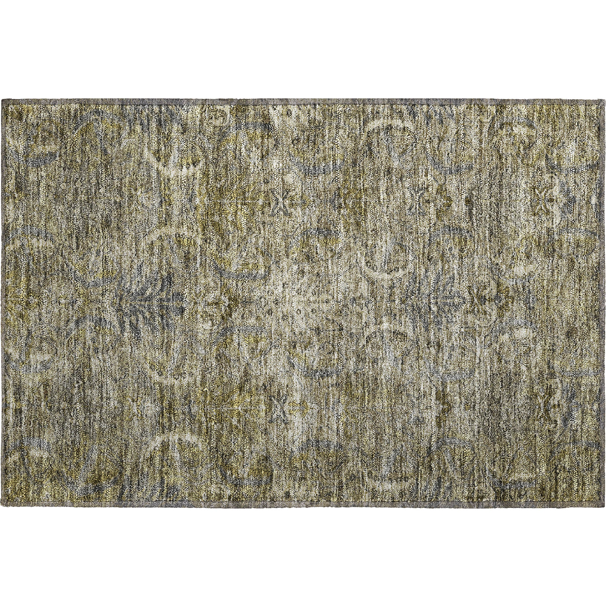 Siena Machine Washable Transitional Taupe Brown Rug 1'8" x 2'6" #shape_Rectangle