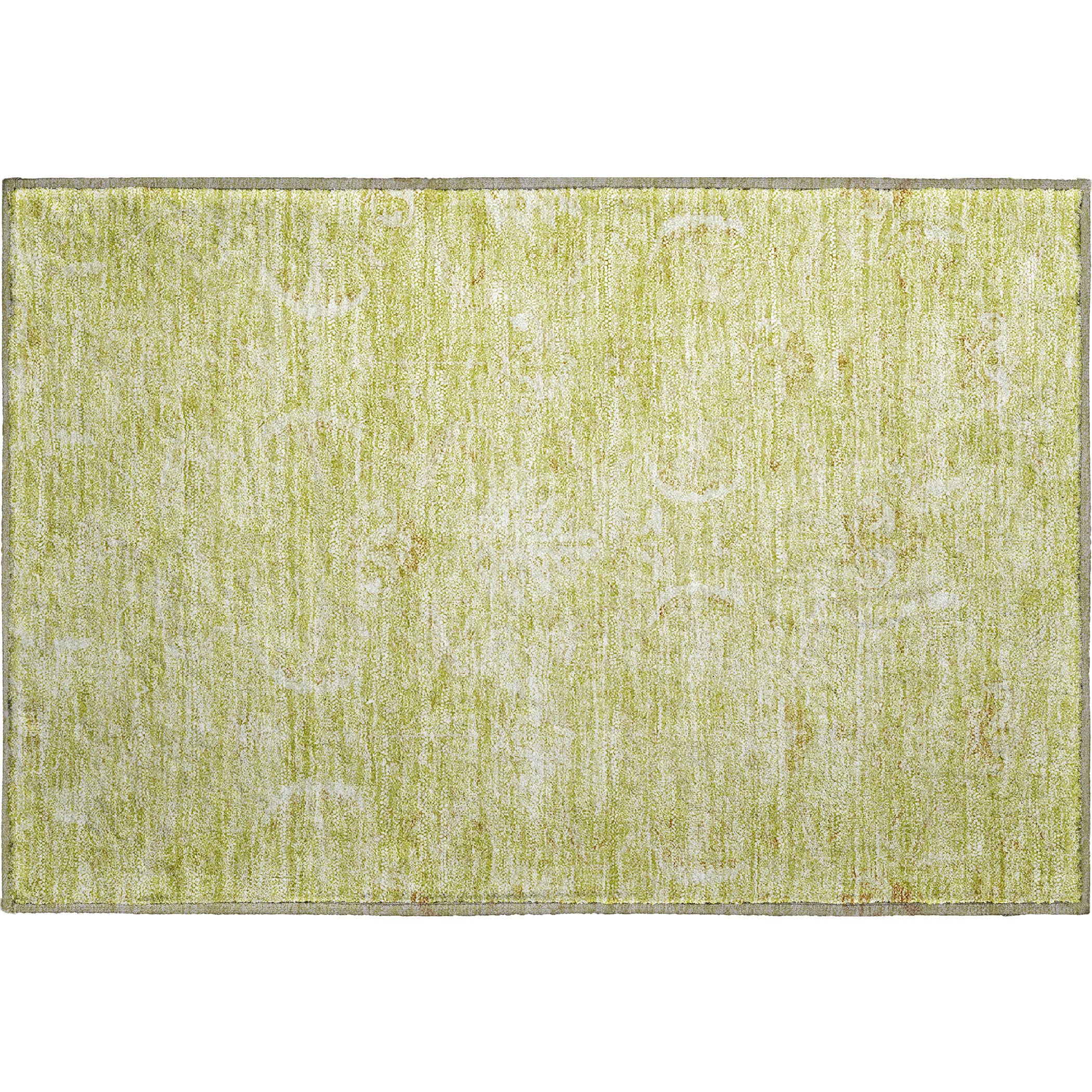 Seoul Machine Washable Transitional Aloe Green Rug 1'8" x 2'6" #shape_Rectangle