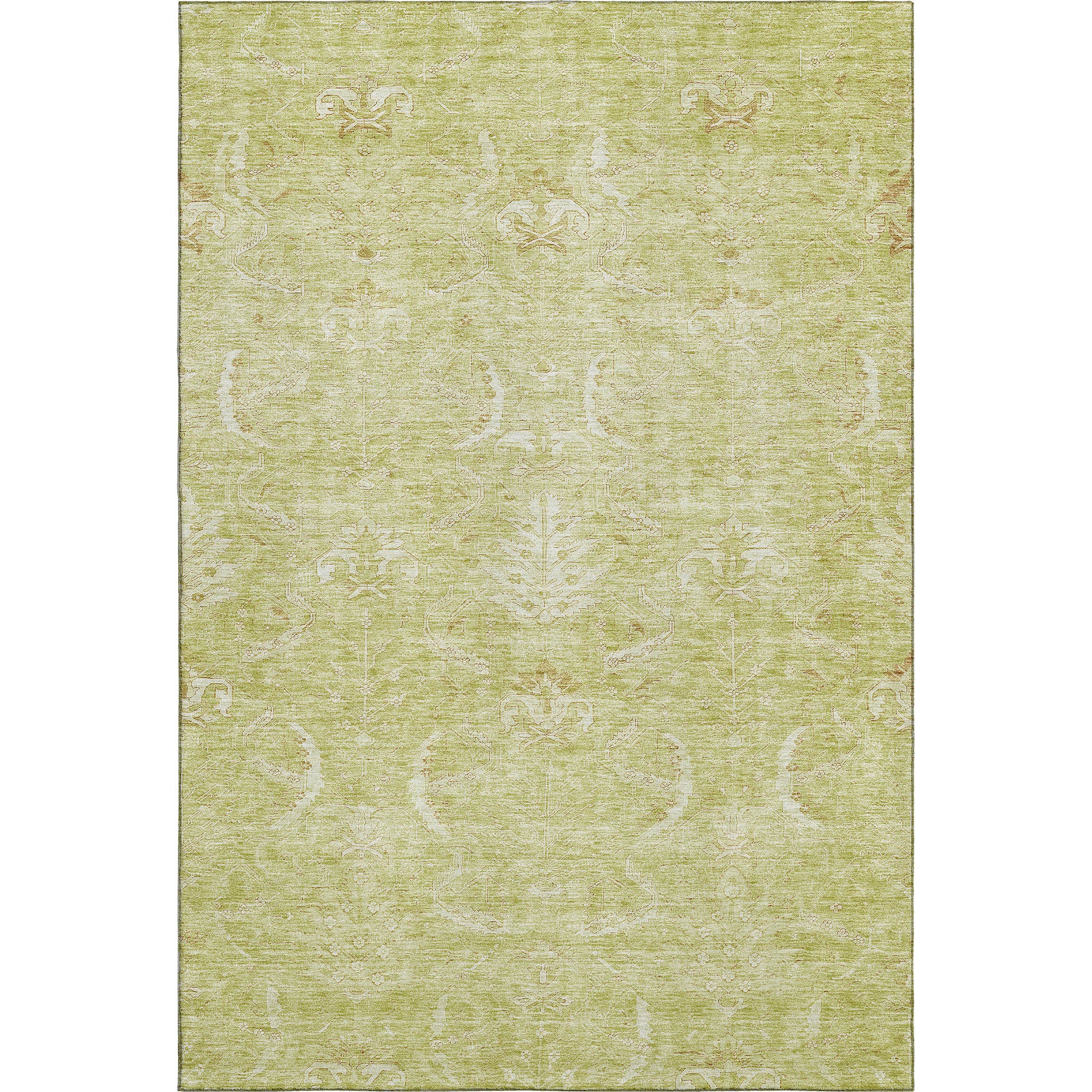 Seoul Machine Washable Transitional Aloe Green Rug 2'6" x 3'10" #shape_Rectangle