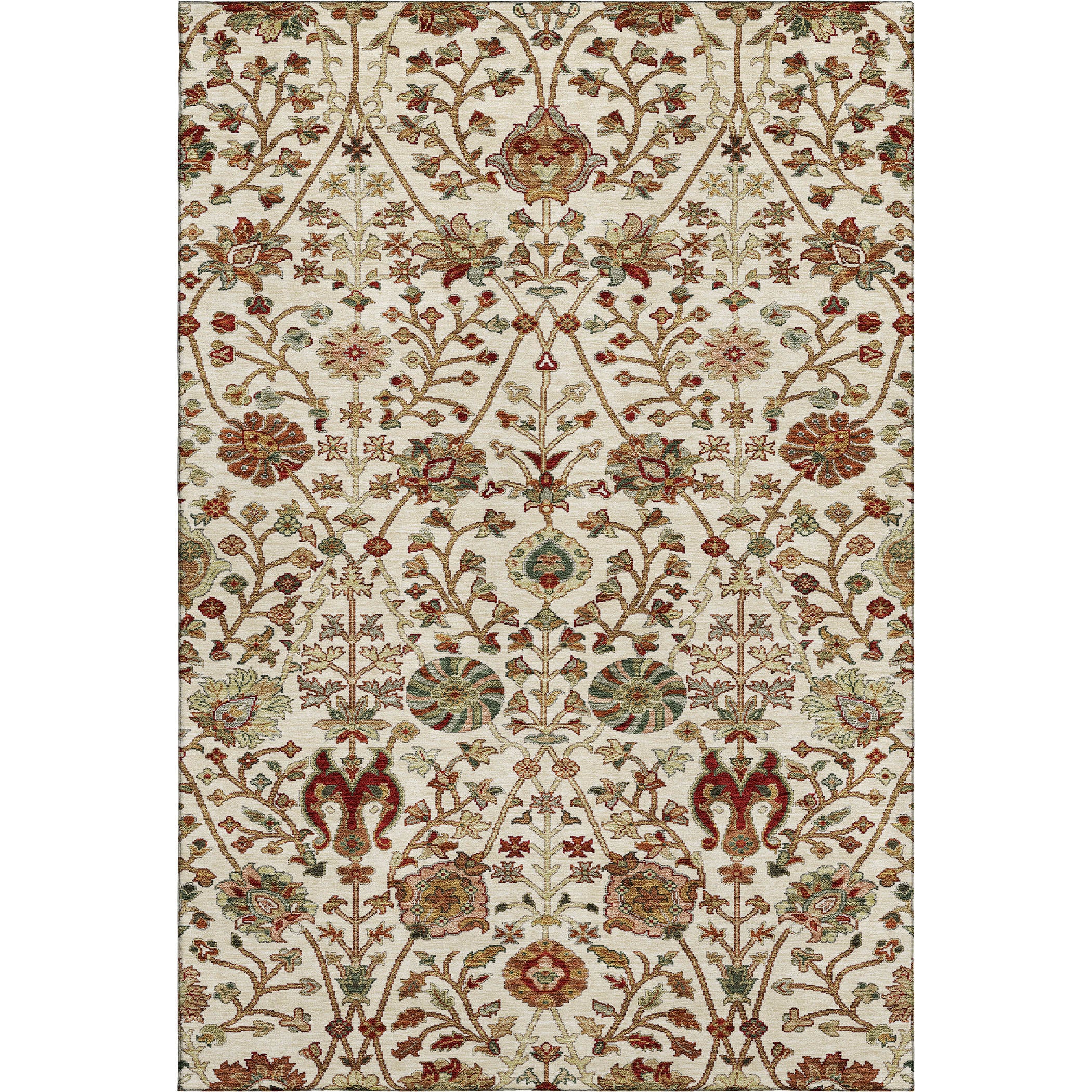 Dubrovnik Machine Washable Transitional Ivory Rug 2'6" x 3'10" #shape_Rectangle