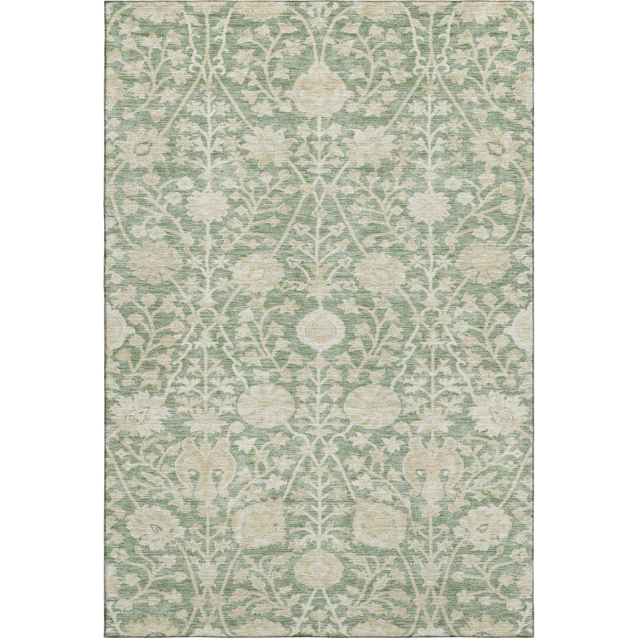 Budapest Machine Washable Transitional Aloe Green Rug 2'6" x 3'10" #shape_Rectangle