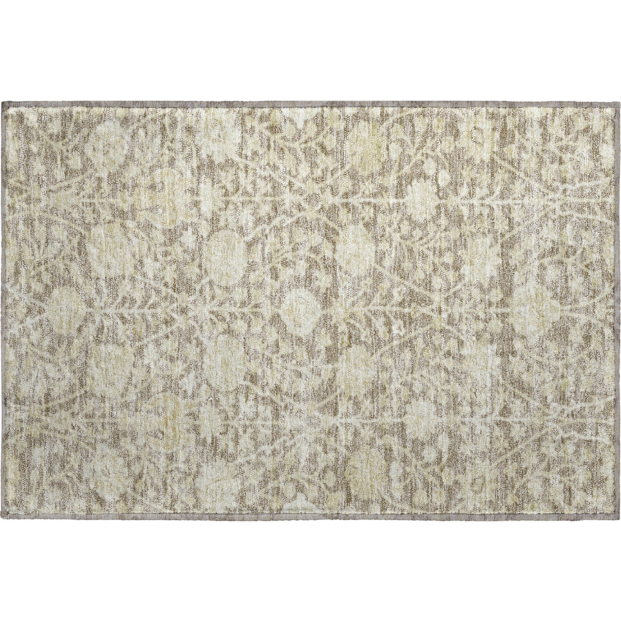 Budapest Machine Washable Transitional Mocha Brown Rug 1'8" x 2'6" #shape_Rectangle