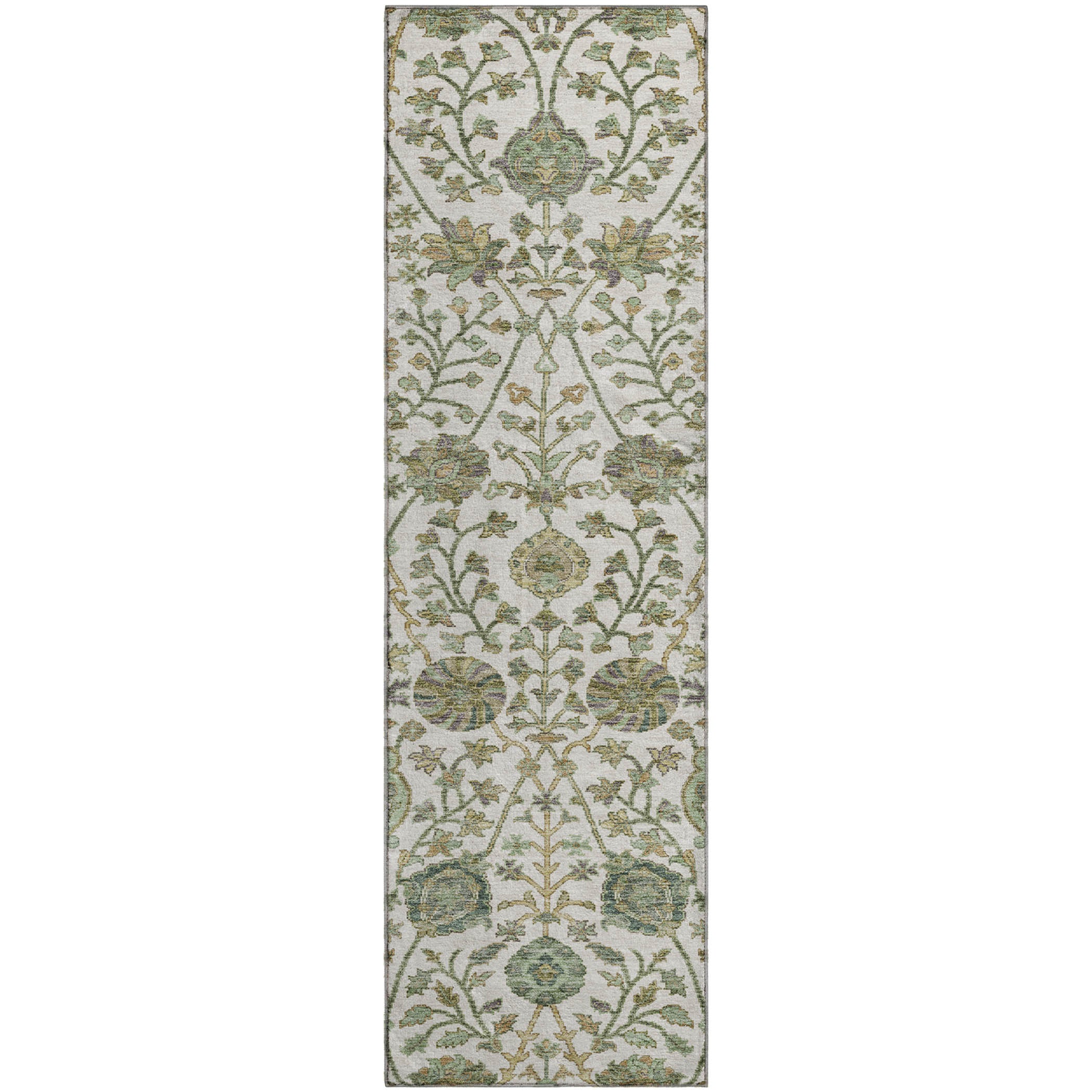 Bangkok Machine Washable Transitional Ivory Rug 2'3" x 7'6" #shape_Runner