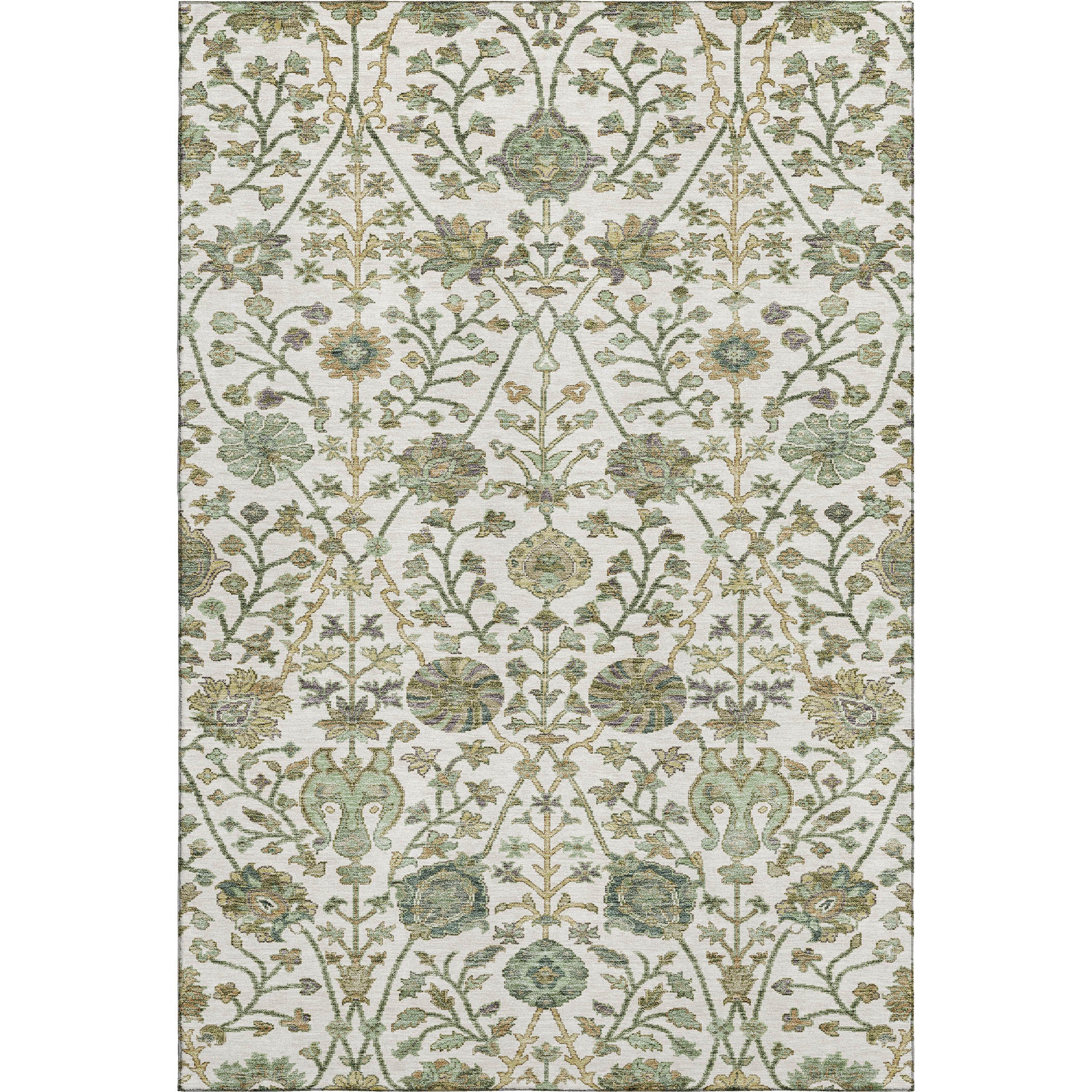 Bangkok Machine Washable Transitional Ivory Rug 2'6" x 3'10" #shape_Rectangle