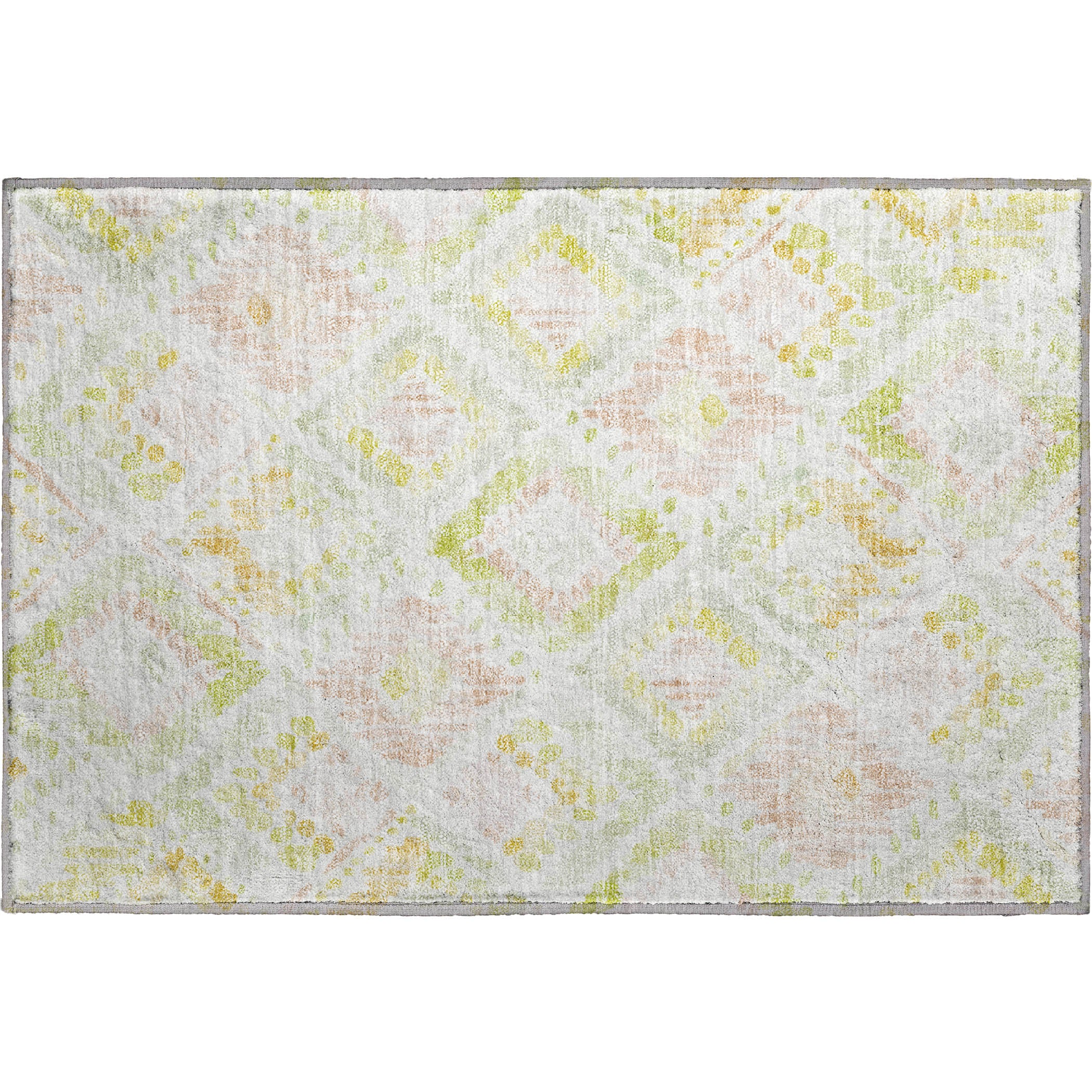 Sarajevo Machine Washable Transitional Pink Rug 1'8" x 2'6" #shape_Rectangle