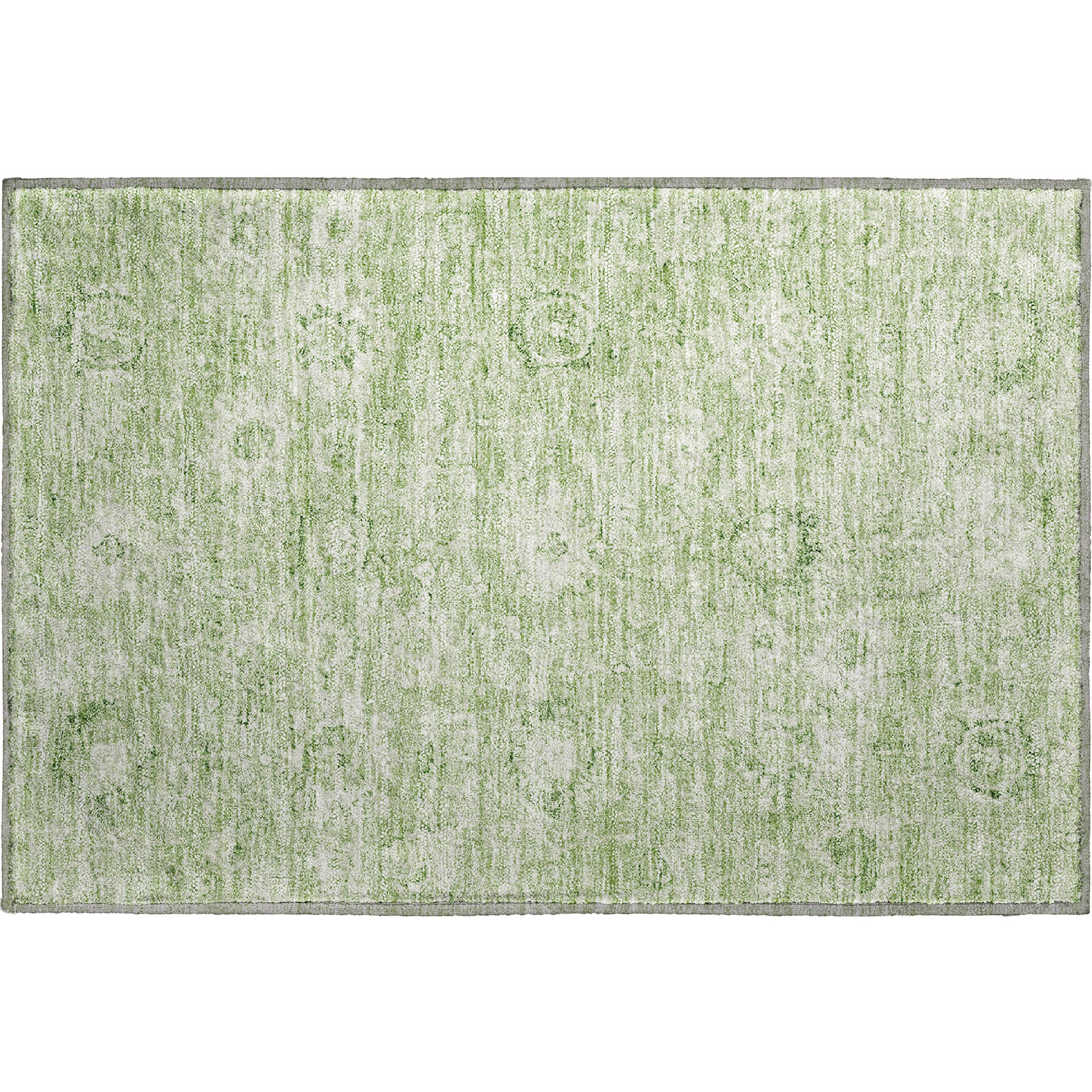 Sarajevo Machine Washable Transitional Aloe Green Rug 1'8" x 2'6" #shape_Rectangle