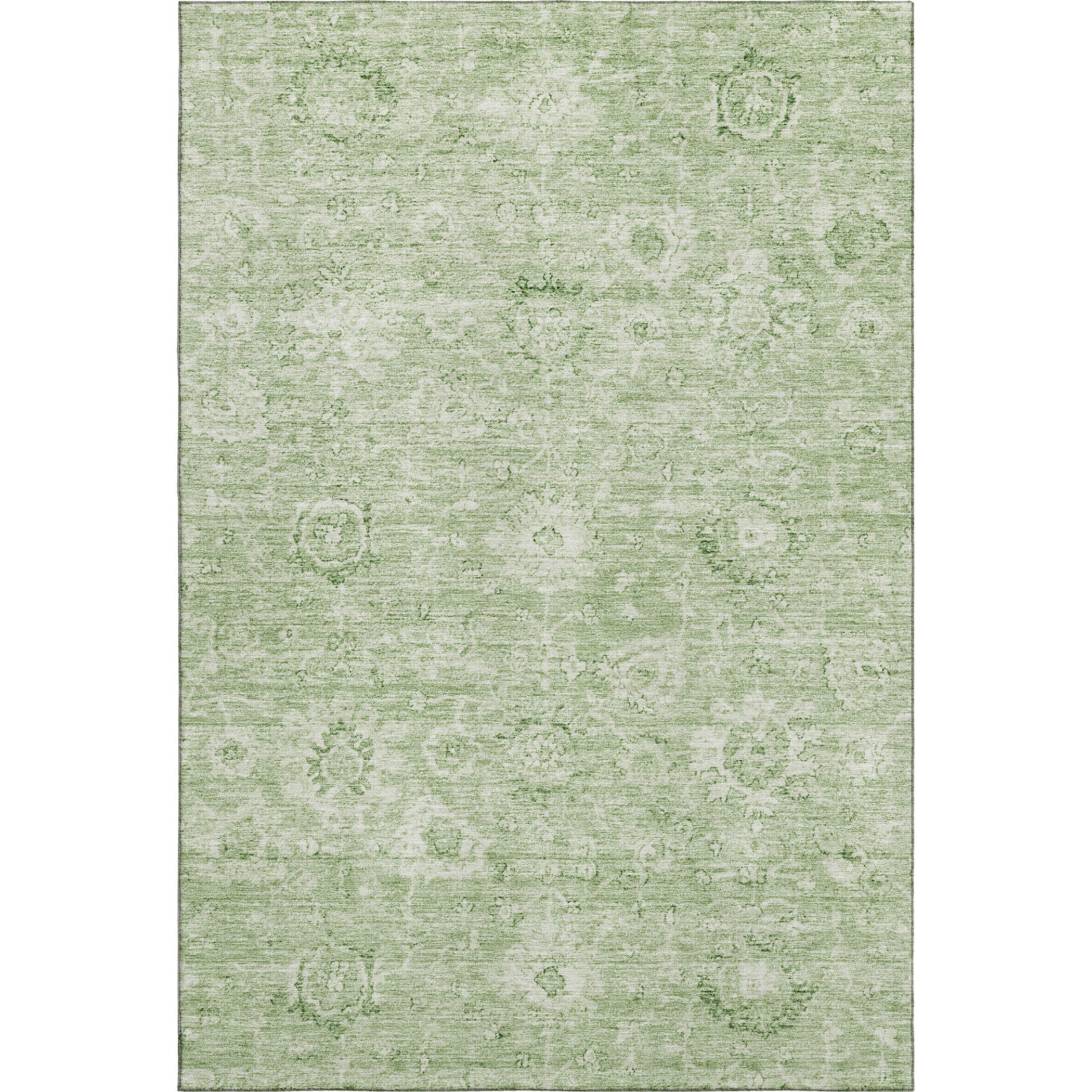 Sarajevo Machine Washable Transitional Aloe Green Rug 2'6" x 3'10" #shape_Rectangle
