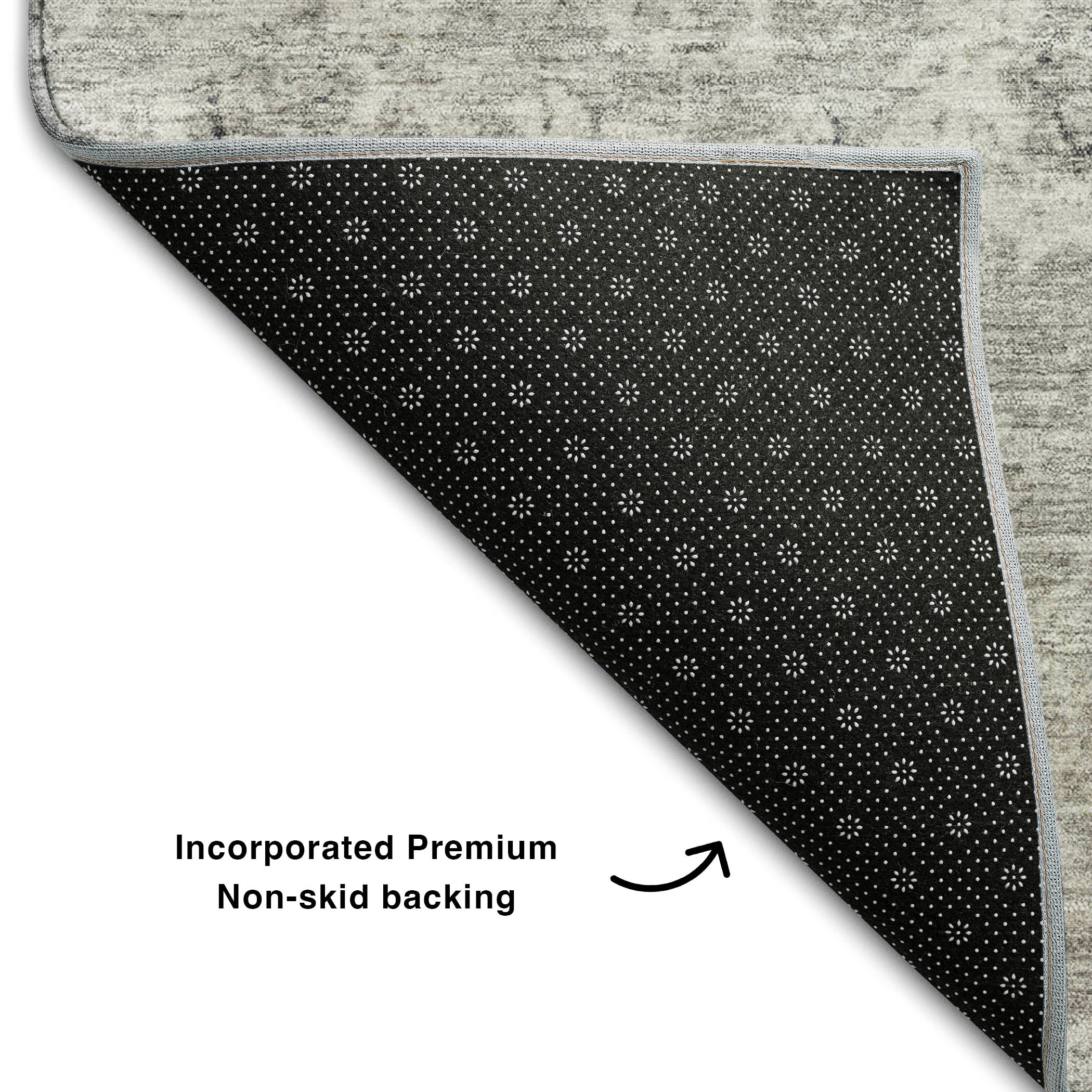 Sarajevo Machine Washable Transitional Gray Rug 1'8" x 2'6" #shape_Rectangle
