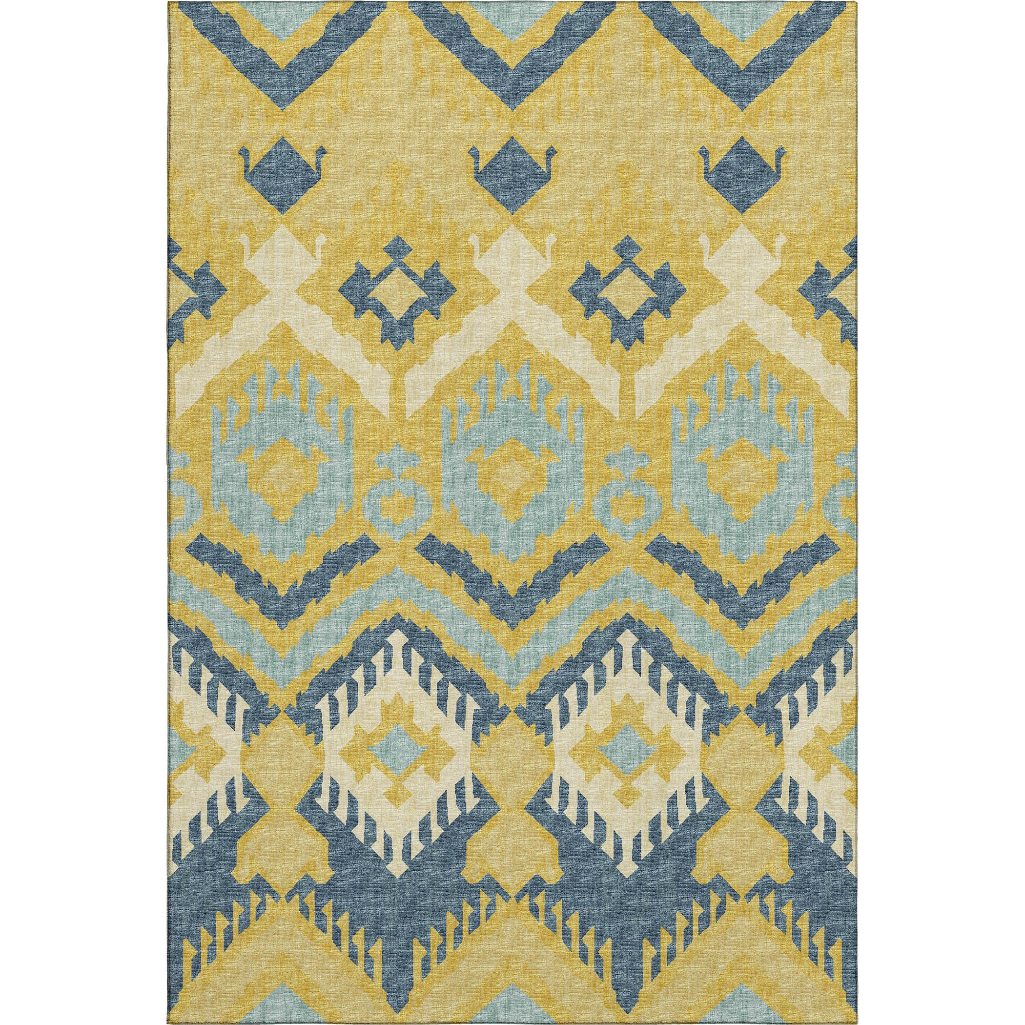 Sintra Machine Washable Transitional Yellow Rug 2'6" x 3'10" #shape_Rectangle