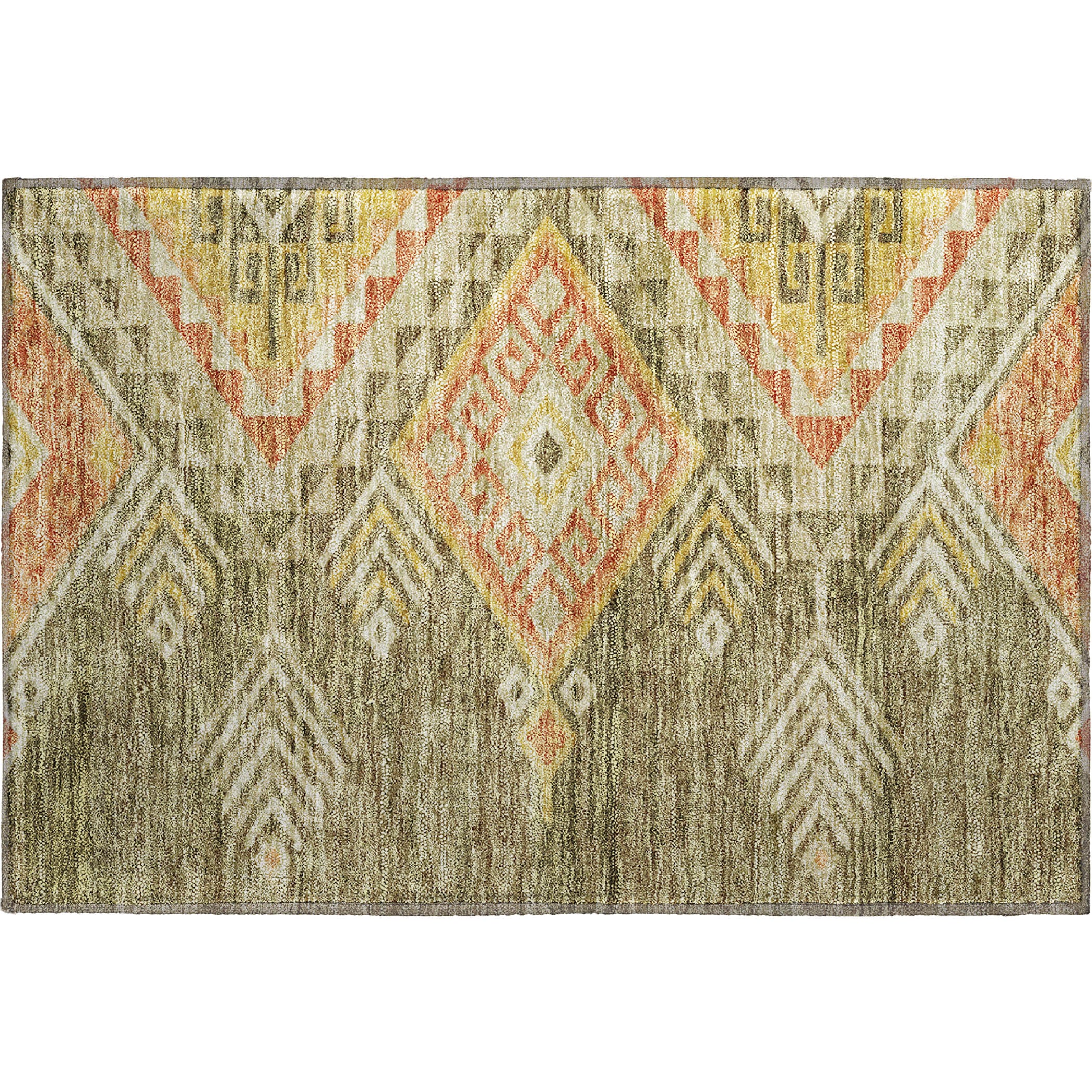 Sarajevo Machine Washable Transitional Green Rug 1'8" x 2'6" #shape_Rectangle