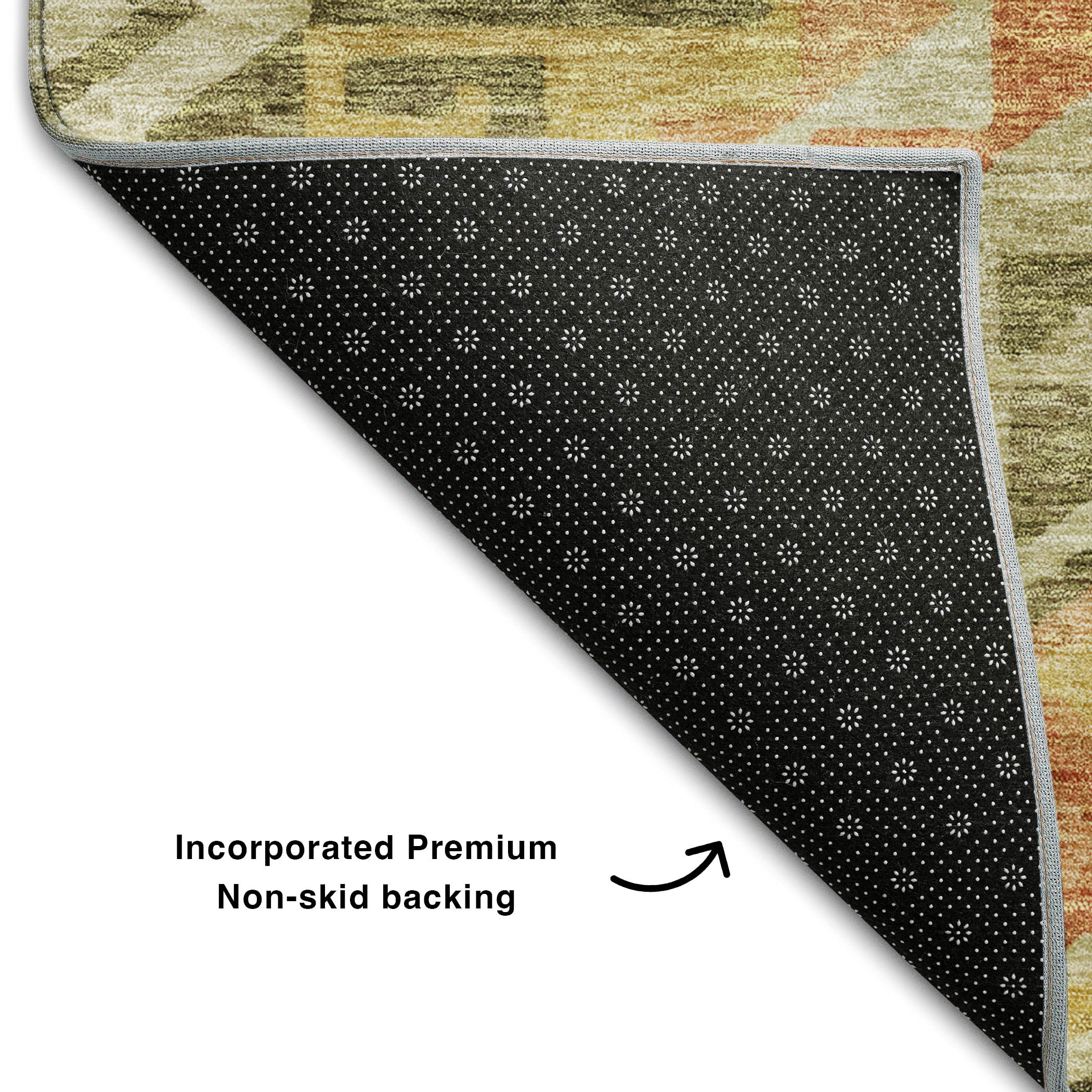 Sarajevo Machine Washable Transitional Green Rug 1'8" x 2'6" #shape_Rectangle