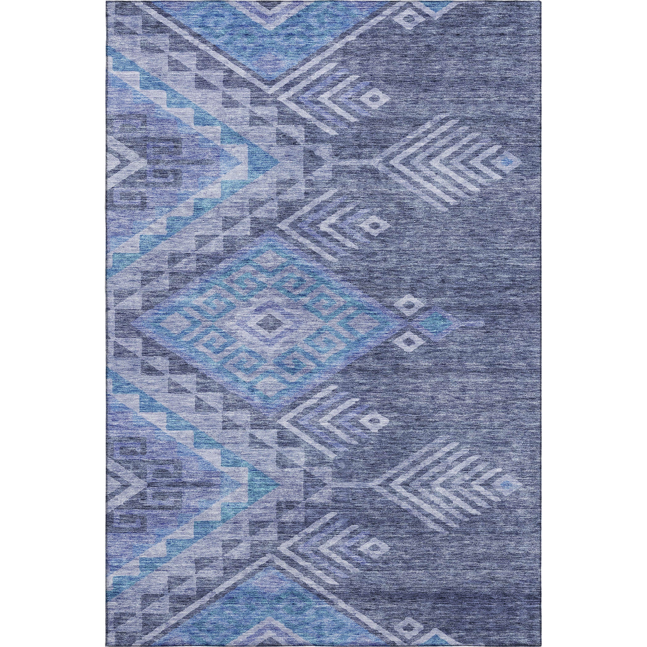 Sarajevo Machine Washable Transitional Navy Blue Rug 2'6" x 3'10" #shape_Rectangle