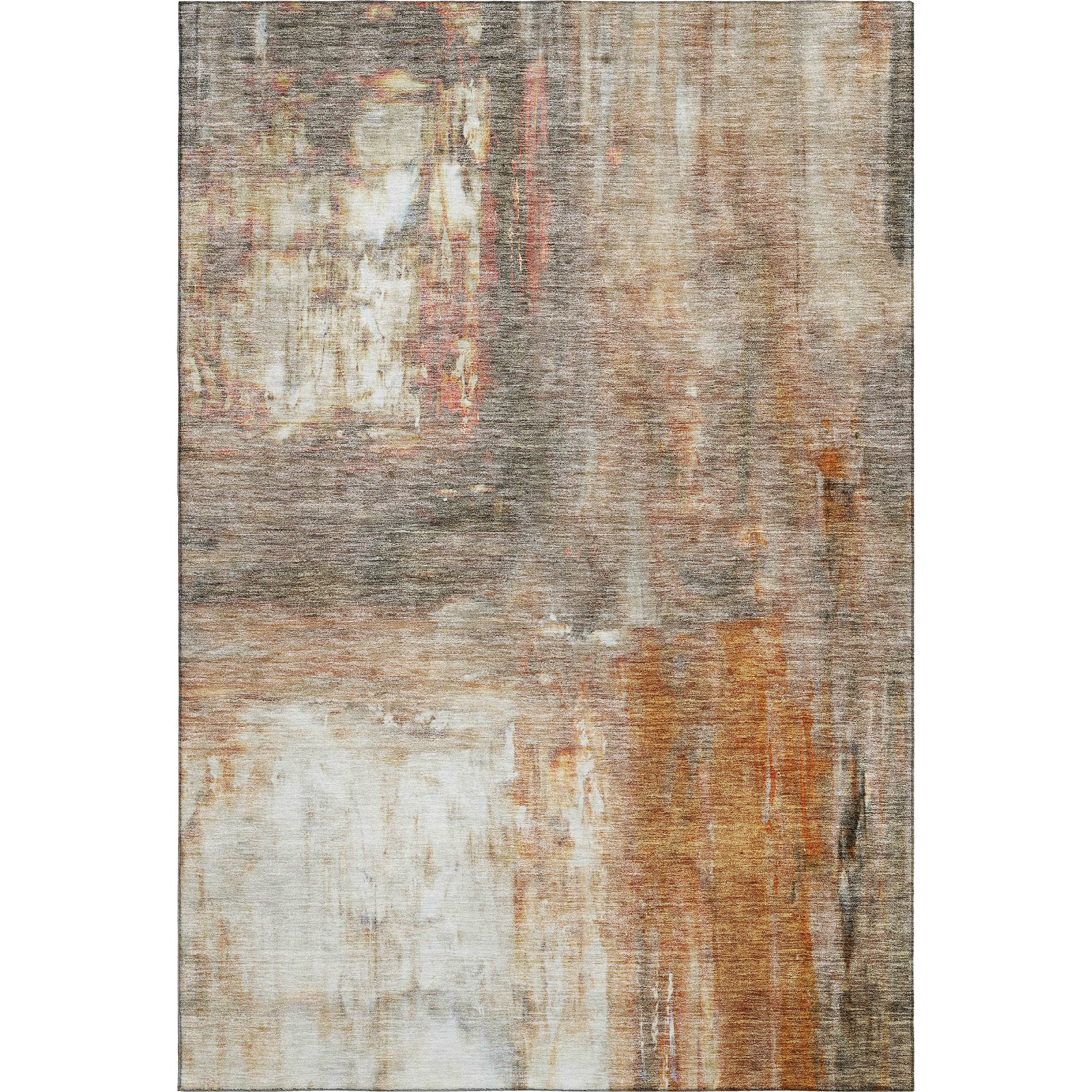 Lima Machine Washable Transitional Copper Orange Rug 2'6" x 3'10" #shape_Rectangle