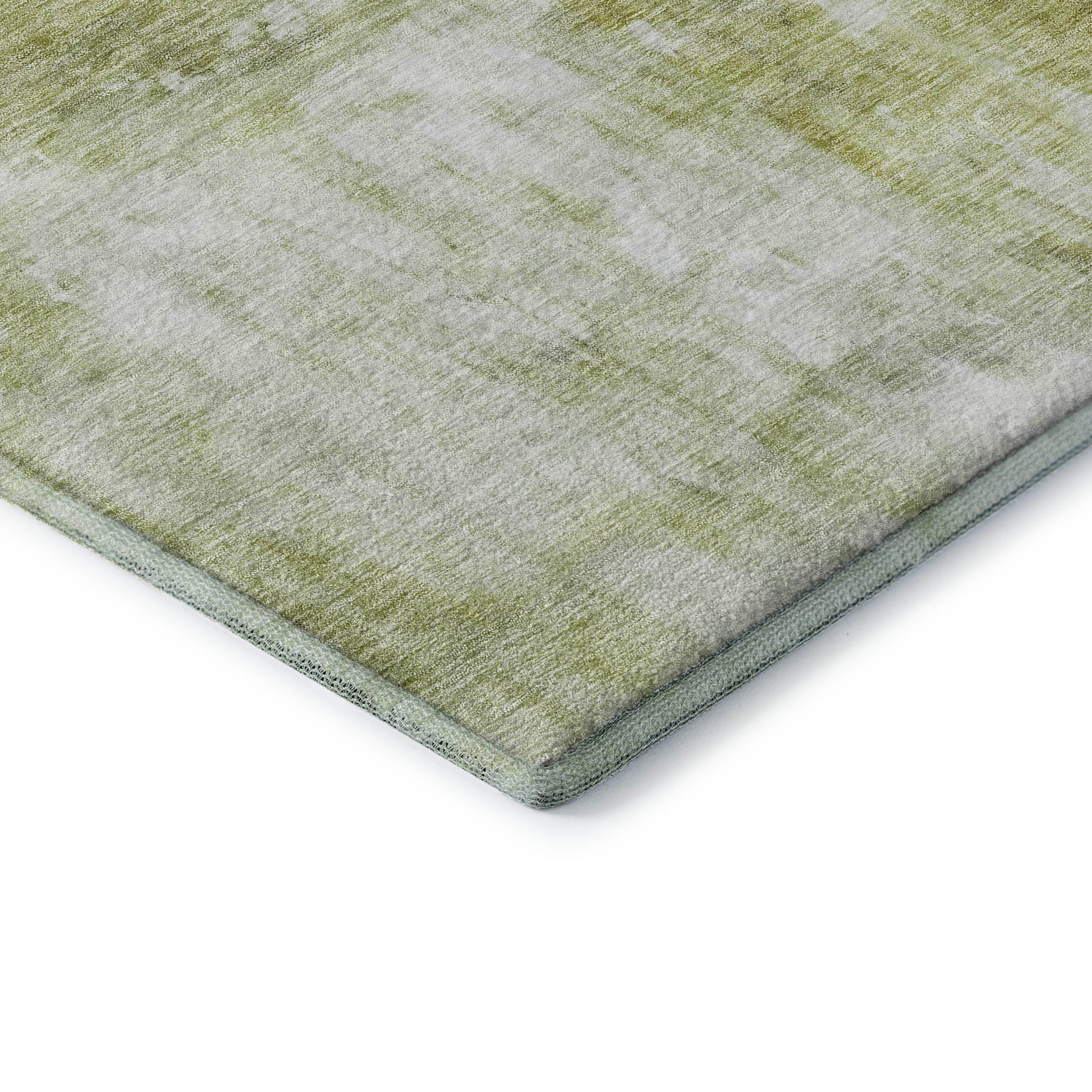 Lima Machine Washable Transitional Sage Green Rug 1'8" x 2'6" #shape_Rectangle