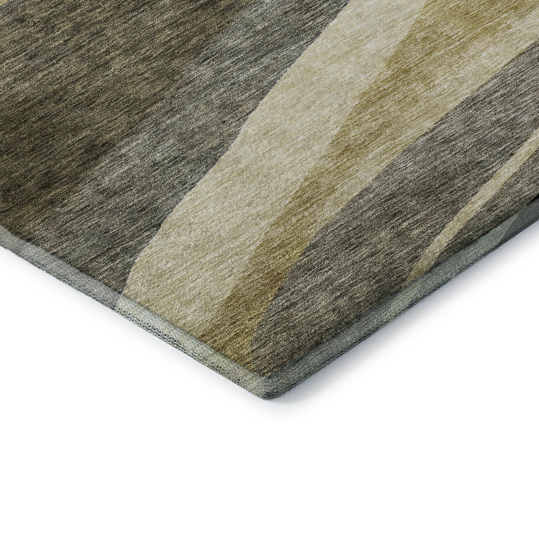 Split Machine Washable Transitional Taupe Brown Rug 1'8" x 2'6" #shape_Rectangle