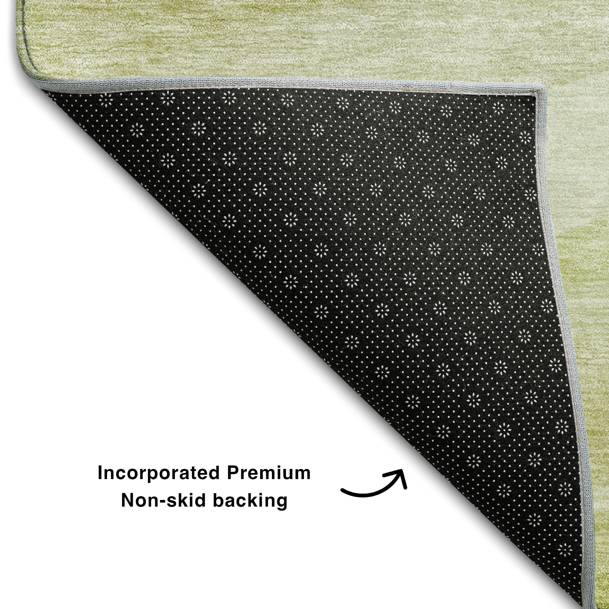 Antigua Machine Washable Transitional Aloe Green Rug 1'8" x 2'6" #shape_Rectangle