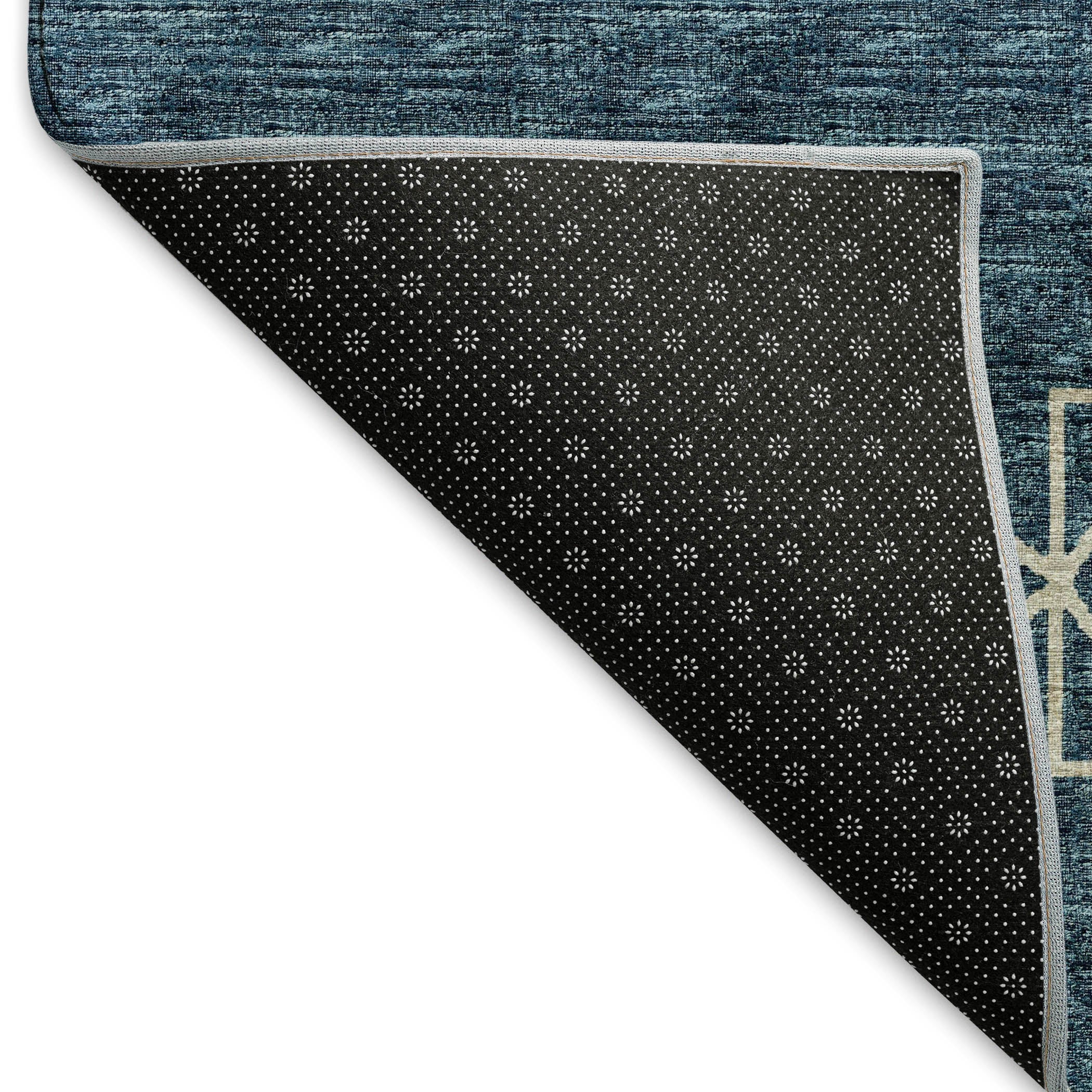 Bergen Machine Washable Transitional Blue Rug 1'8" x 2'6" #shape_Rectangle