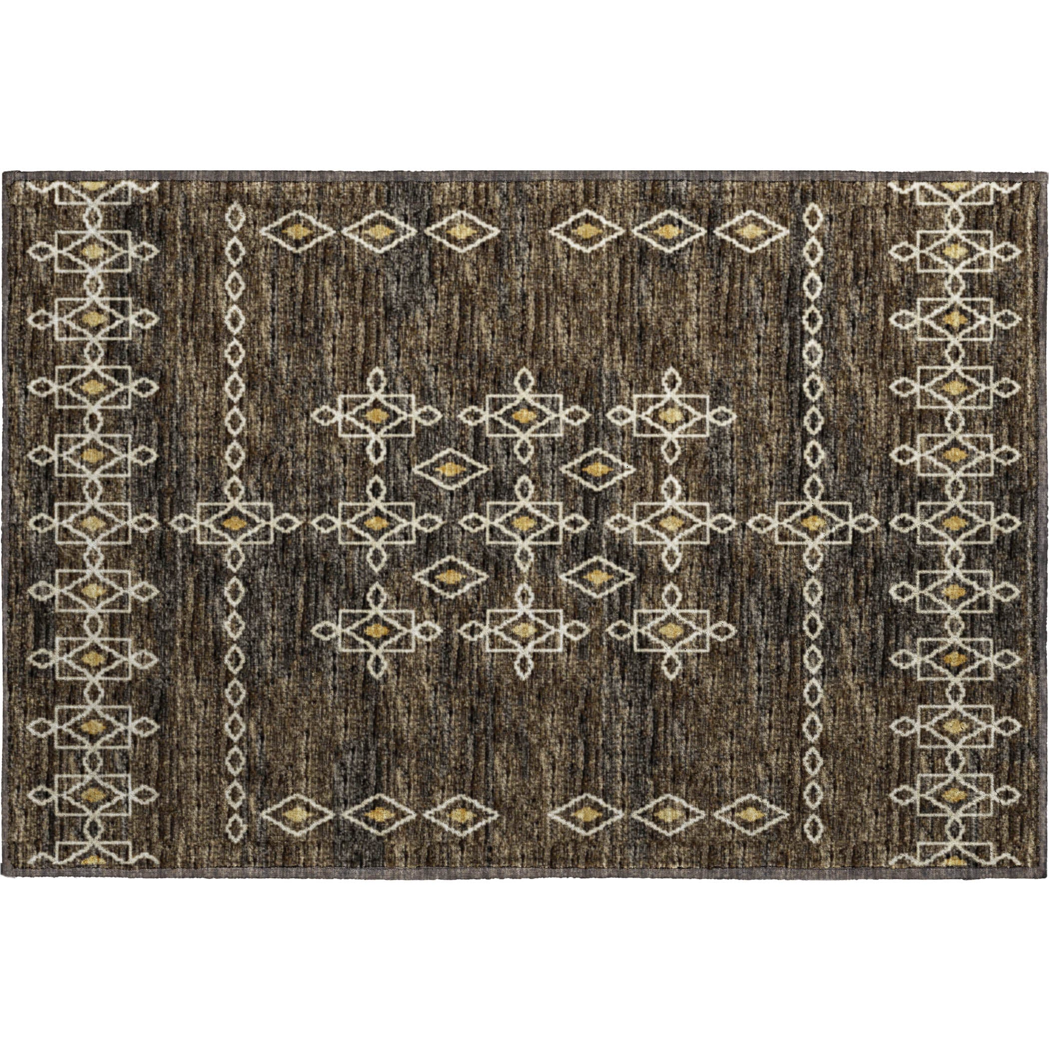 Bergen Machine Washable Transitional Brown Rug 1'8" x 2'6" #shape_Rectangle