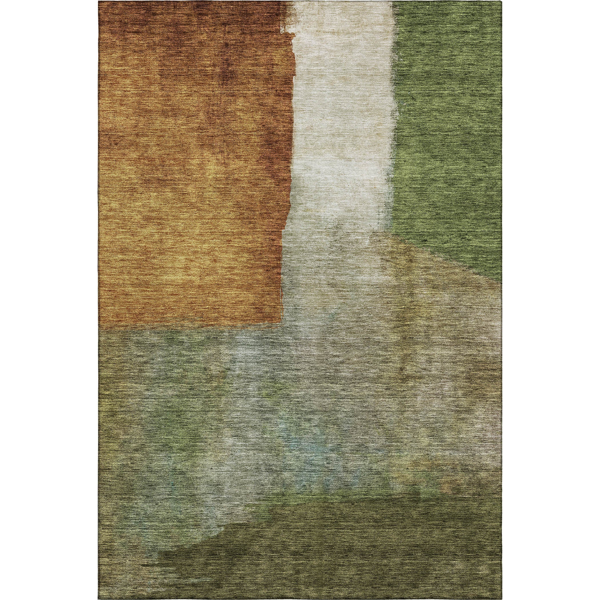 Siena Machine Washable Transitional Green Rug 2'6" x 3'10" #shape_Rectangle