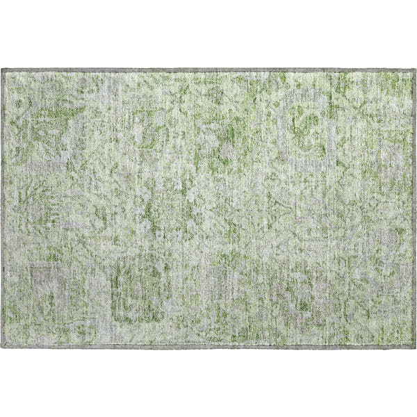 Colombo Machine Washable Traditional Mint Green Rug 1'8" x 2'6"