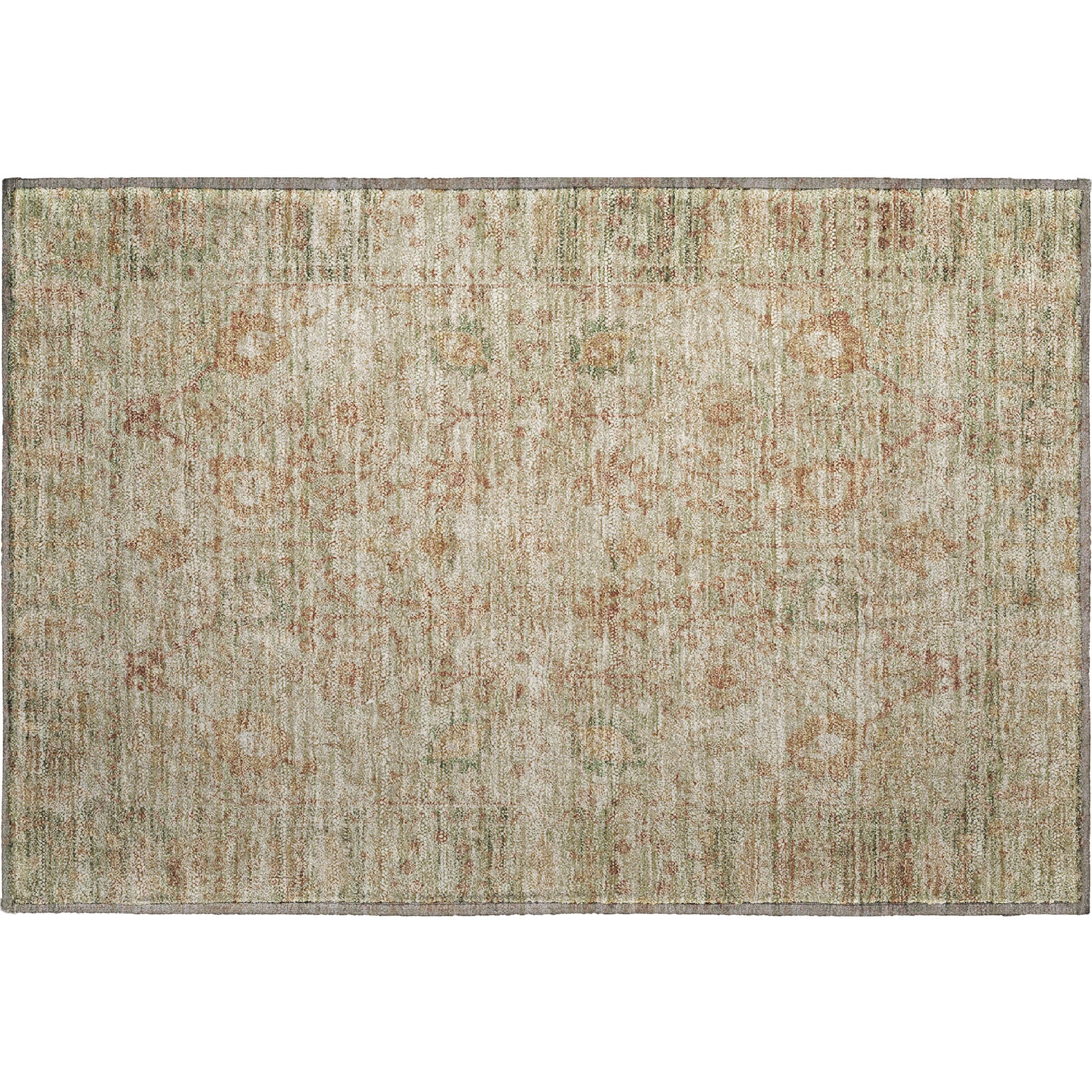 Marrakech Machine Washable Traditional Beige Brown Rug 1'8" x 2'6" #shape_Rectangle