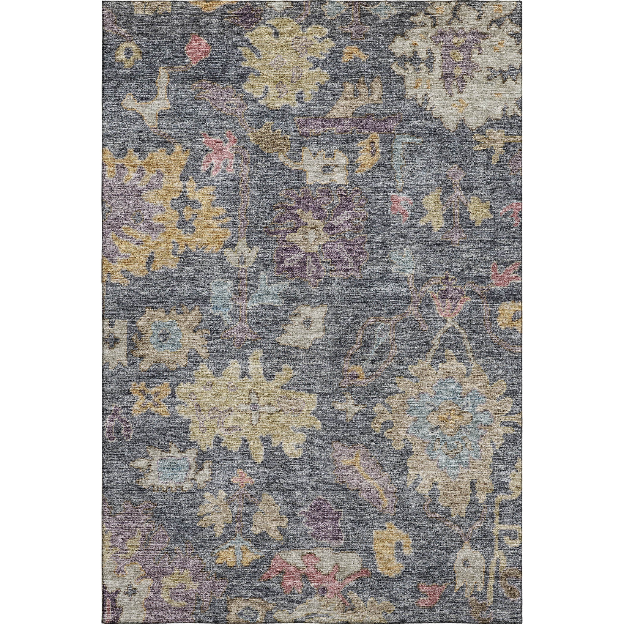 Dubrovnik Machine Washable Traditional Blue Rug 2'6" x 3'10" #shape_Rectangle
