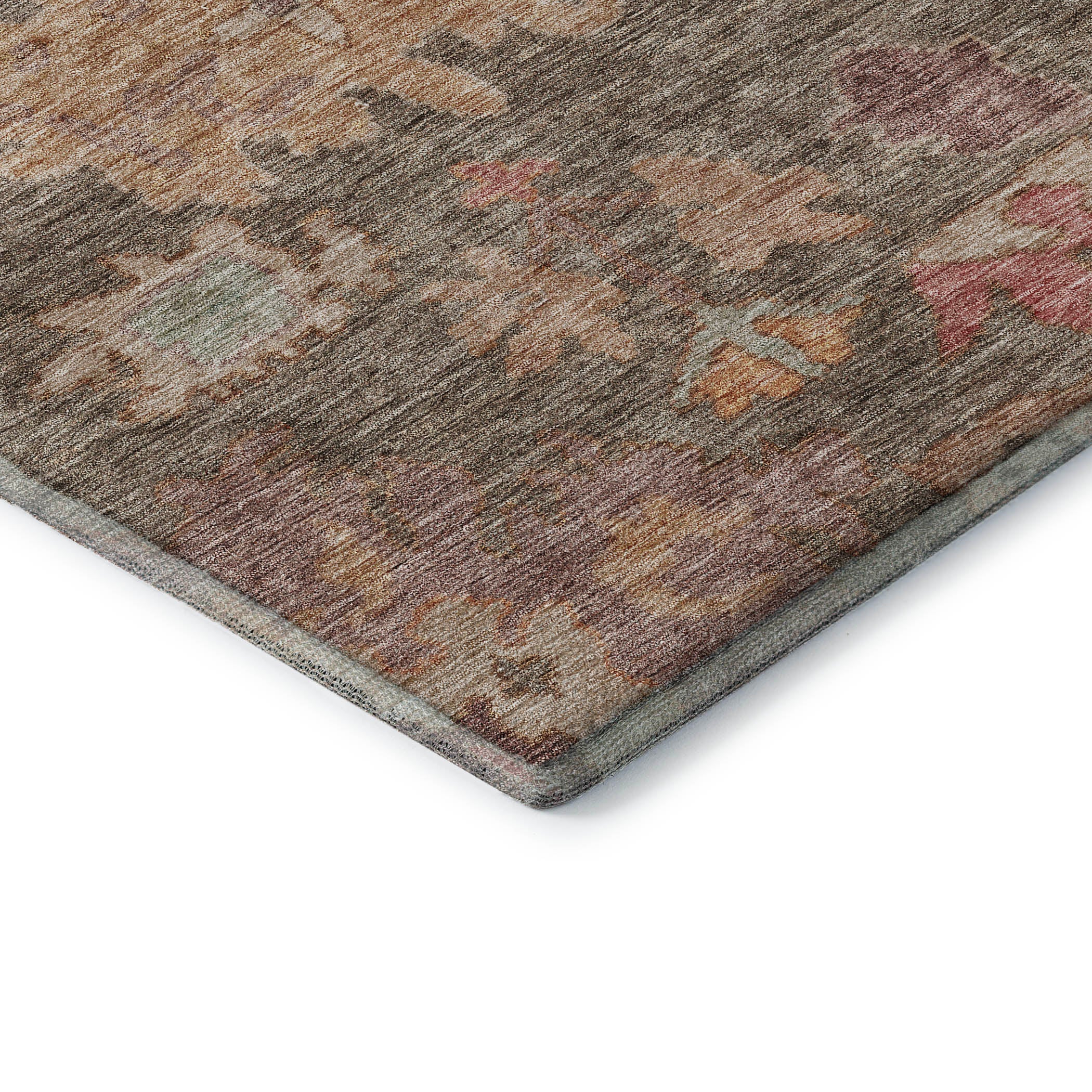 Dubrovnik Machine Washable Traditional Brown Rug 1'8" x 2'6" #shape_Rectangle