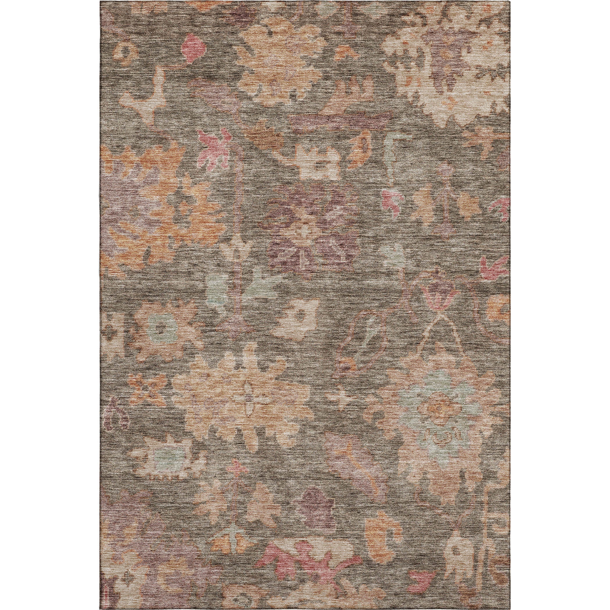 Dubrovnik Machine Washable Traditional Brown Rug 2'6" x 3'10" #shape_Rectangle