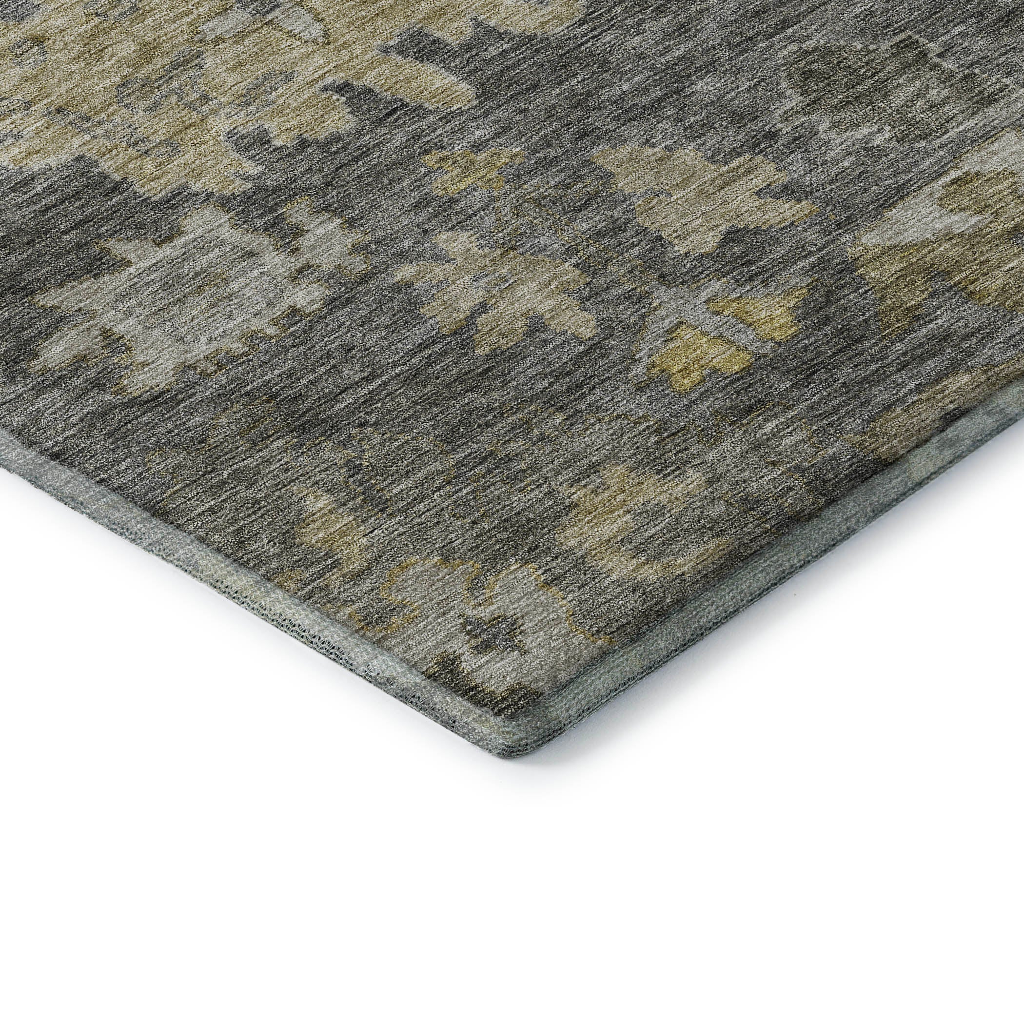 Dubrovnik Machine Washable Traditional Gray Rug 1'8" x 2'6" #shape_Rectangle