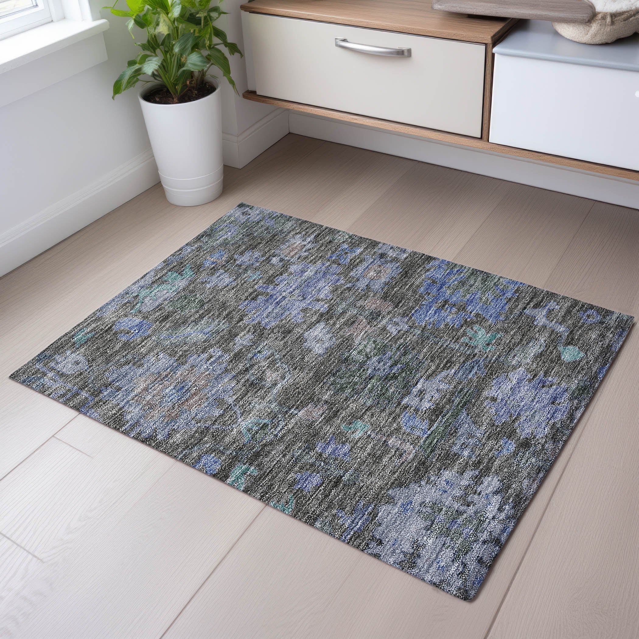 Dubrovnik Machine Washable Traditional Taupe Brown Rug 1'8" x 2'6" #shape_Rectangle