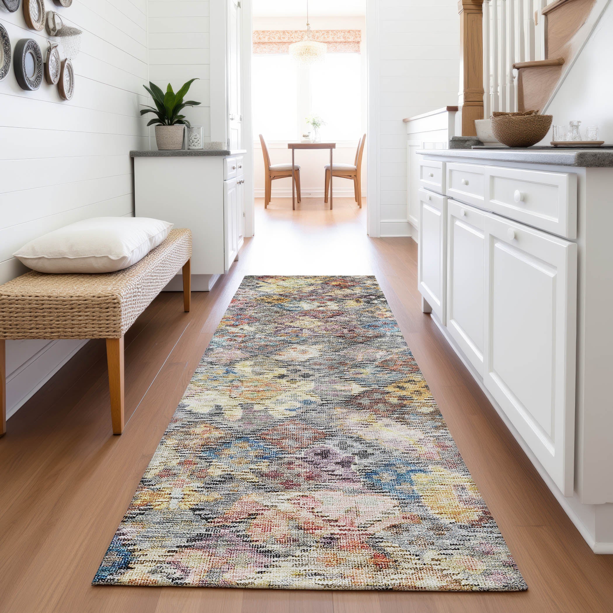 Mostar Machine Washable Traditional Gold Rug 2'3" x 7'6" #shape_Runner