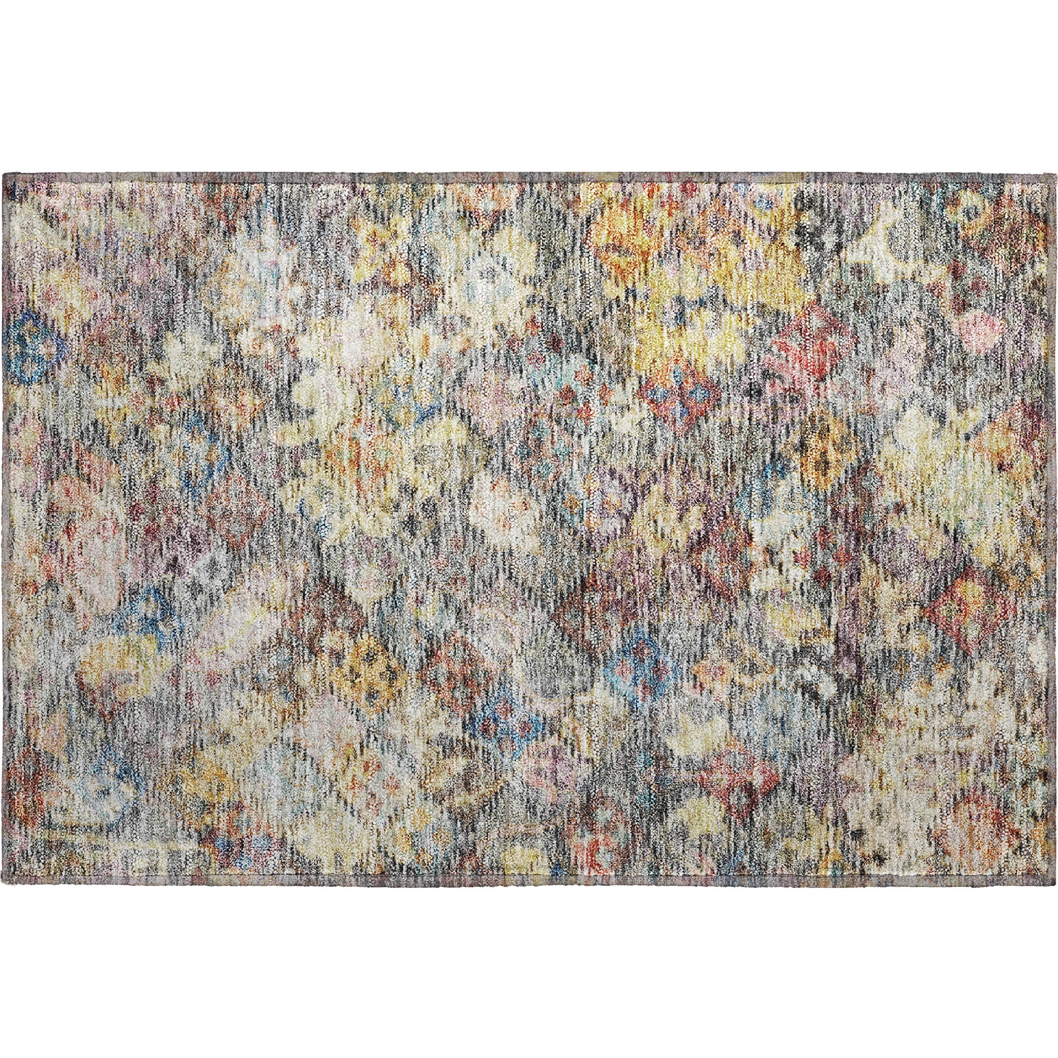 Mostar Machine Washable Traditional Gold Rug 1'8" x 2'6" #shape_Rectangle