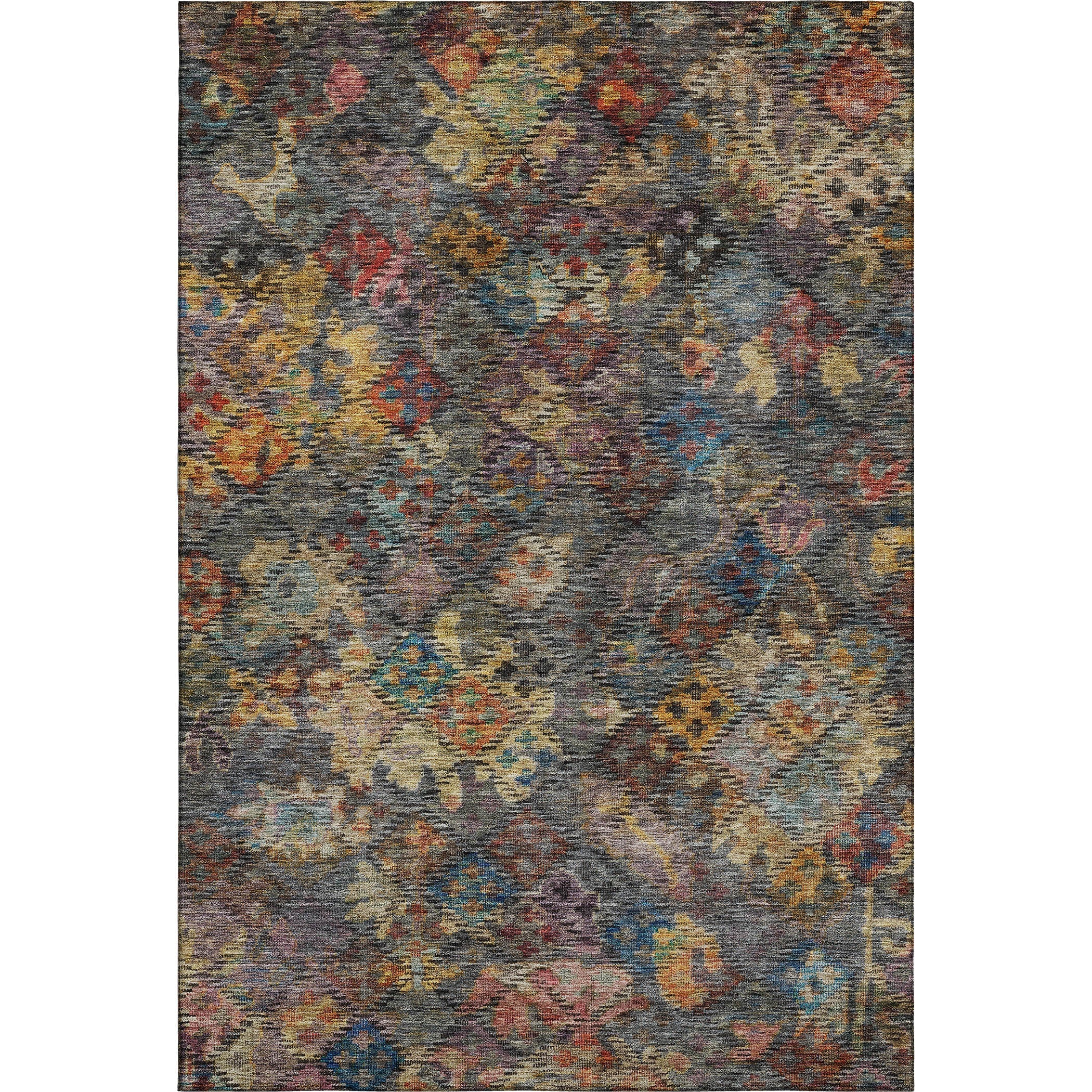 Mostar Machine Washable Traditional Gray Rug 2'6" x 3'10" #shape_Rectangle