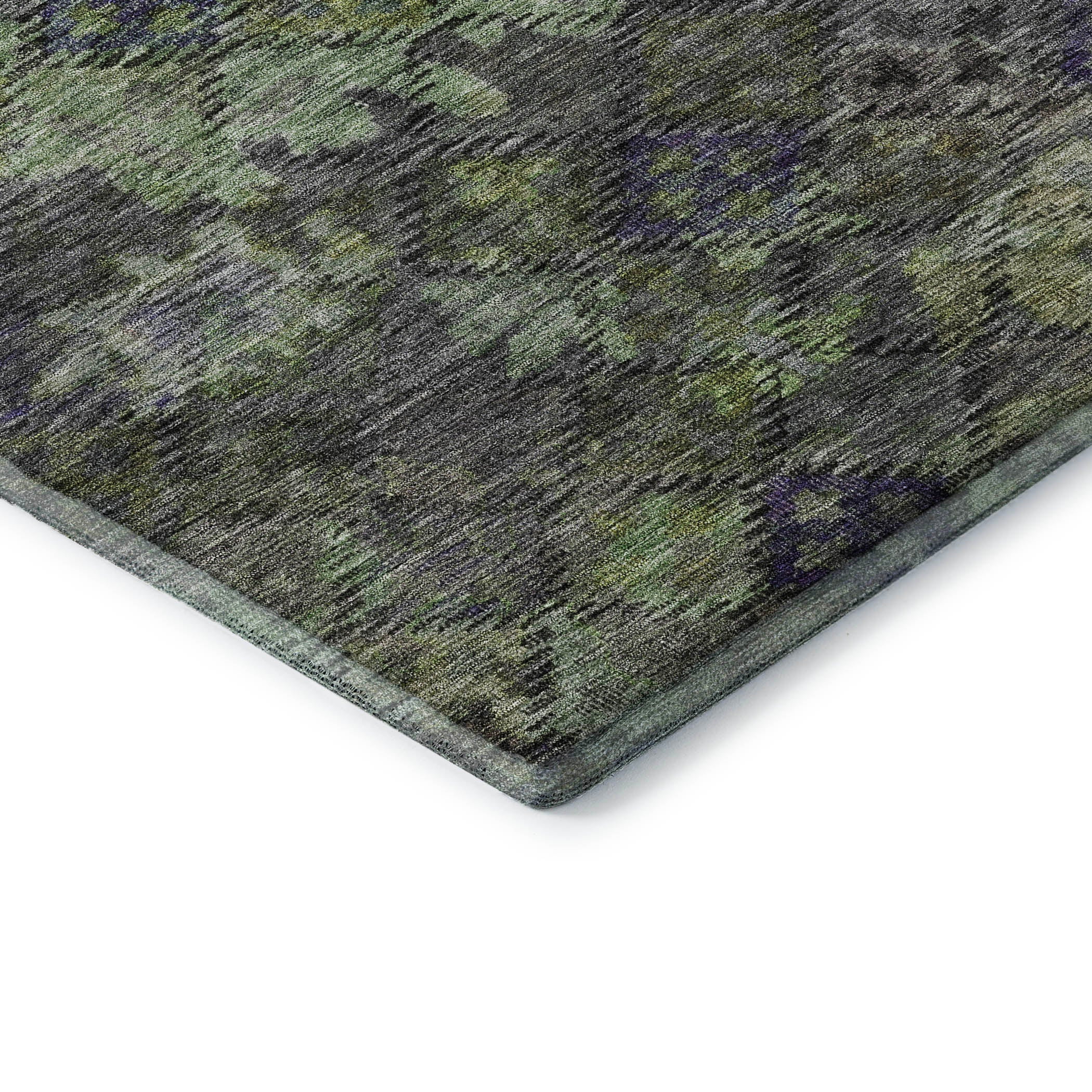 Mostar Machine Washable Traditional Green Rug 1'8" x 2'6" #shape_Rectangle