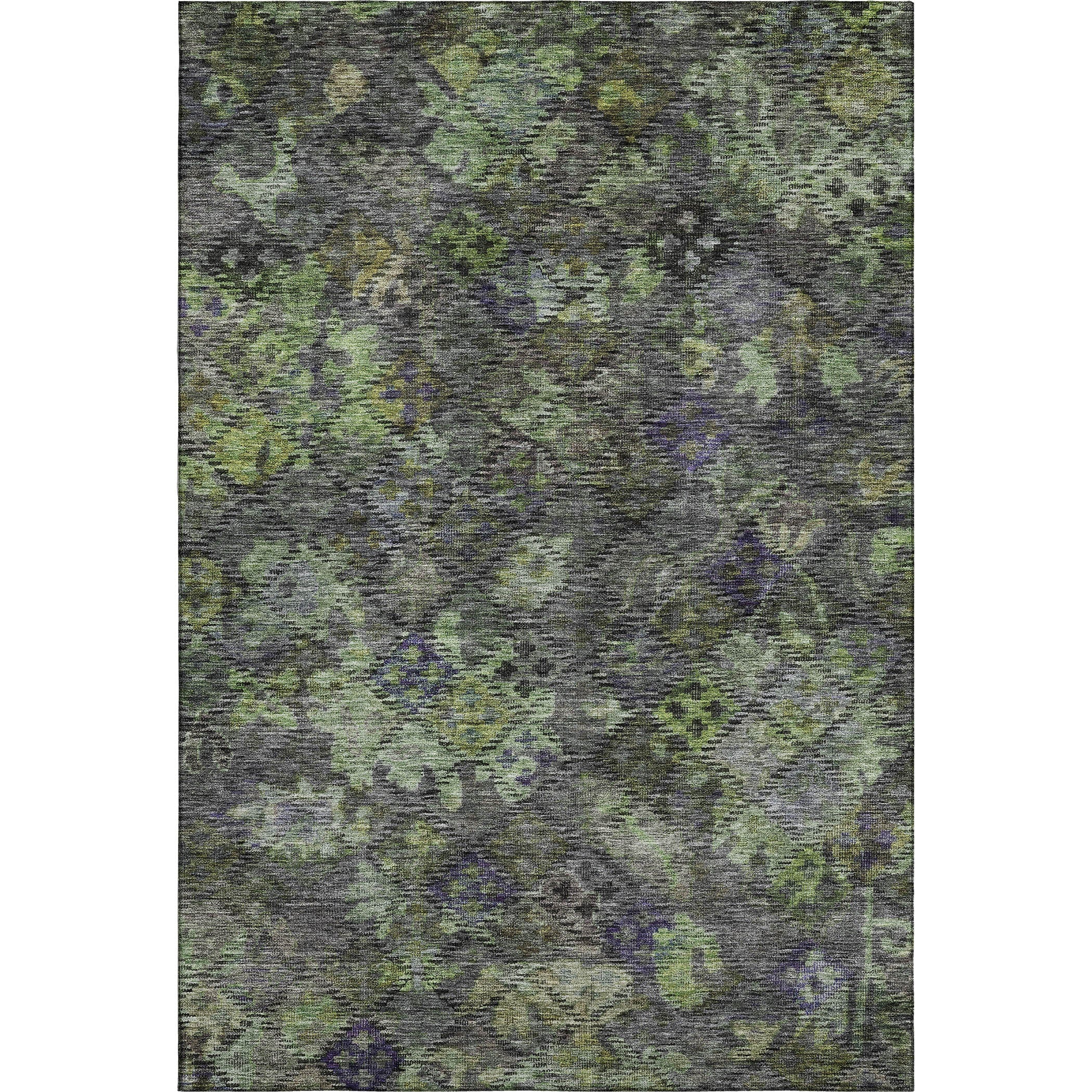 Mostar Machine Washable Traditional Green Rug 2'6" x 3'10" #shape_Rectangle