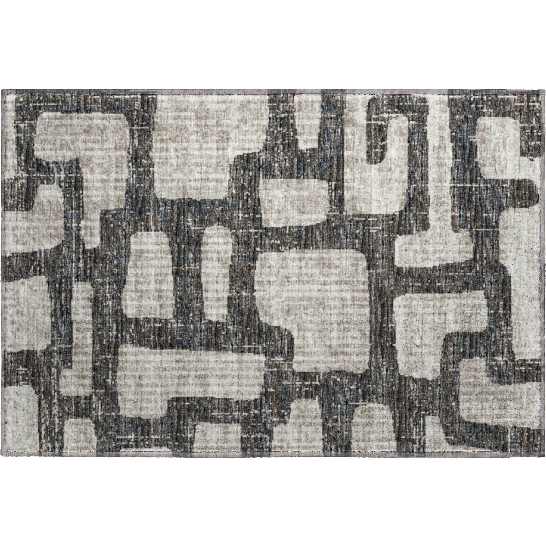 Nairobi Machine Washable Transitional Gray Rug 1'8" x 2'6" #shape_Rectangle