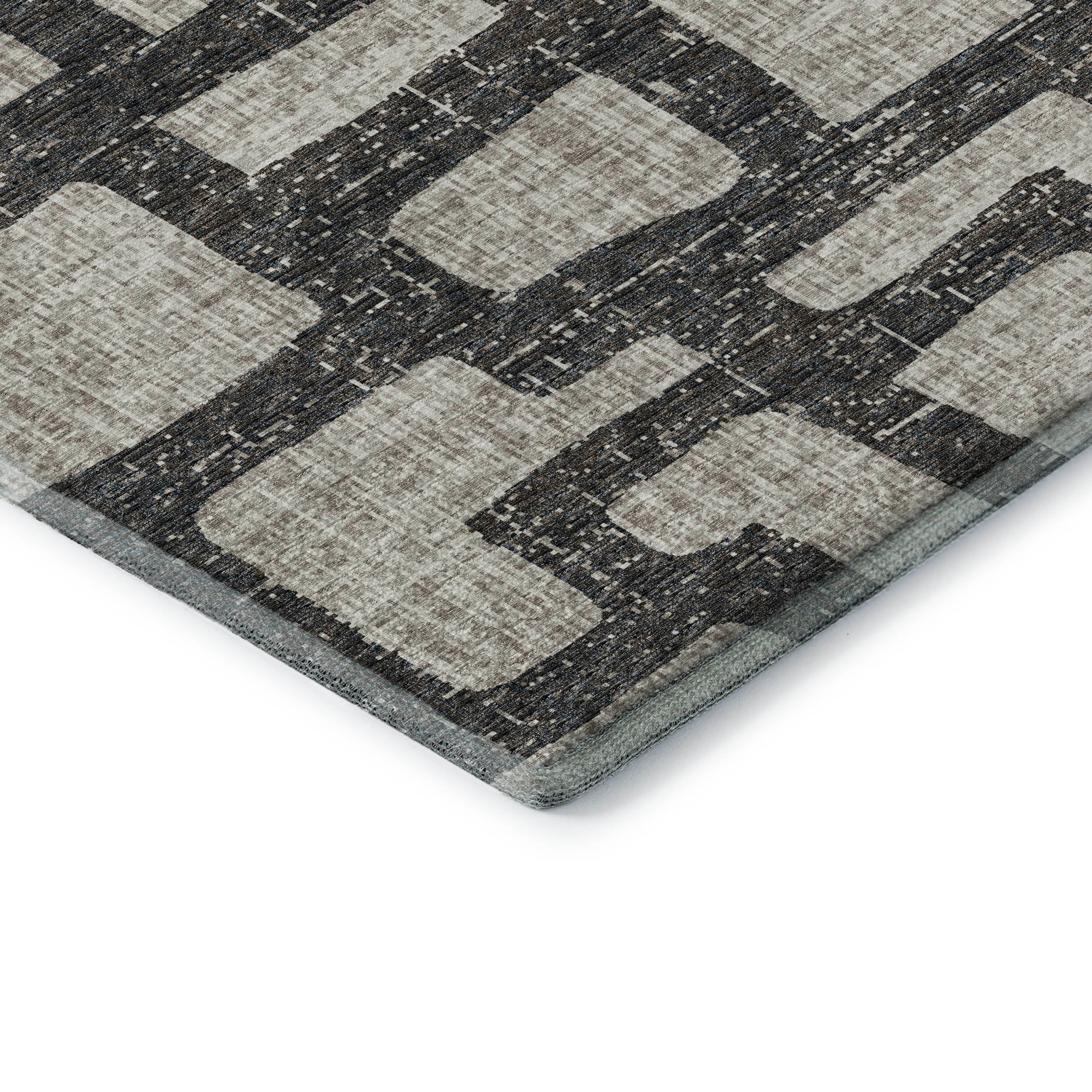 Nairobi Machine Washable Transitional Gray Rug 1'8" x 2'6" #shape_Rectangle