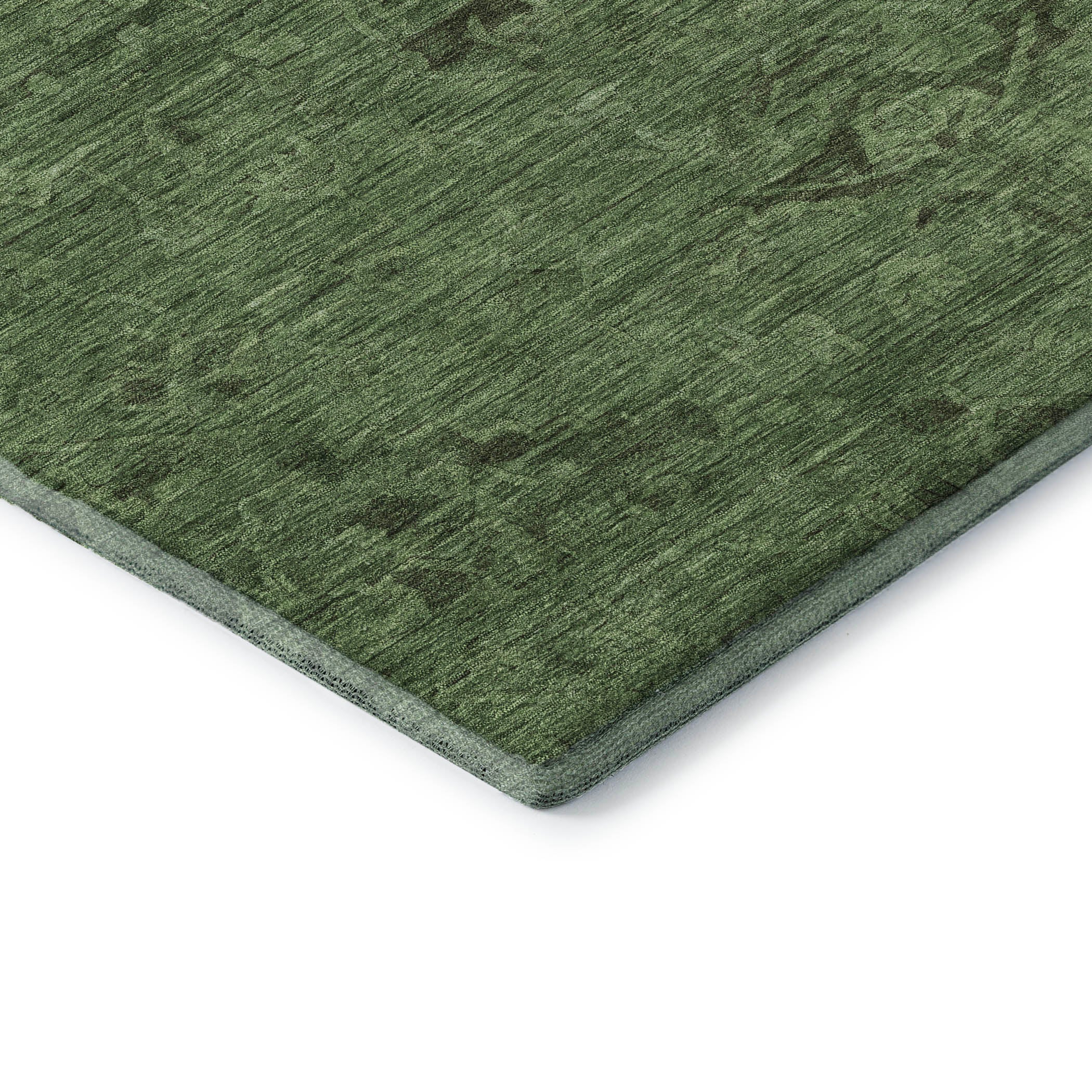 Salzburg Machine Washable Traditional Fern Green Rug 1'8" x 2'6" #shape_Rectangle