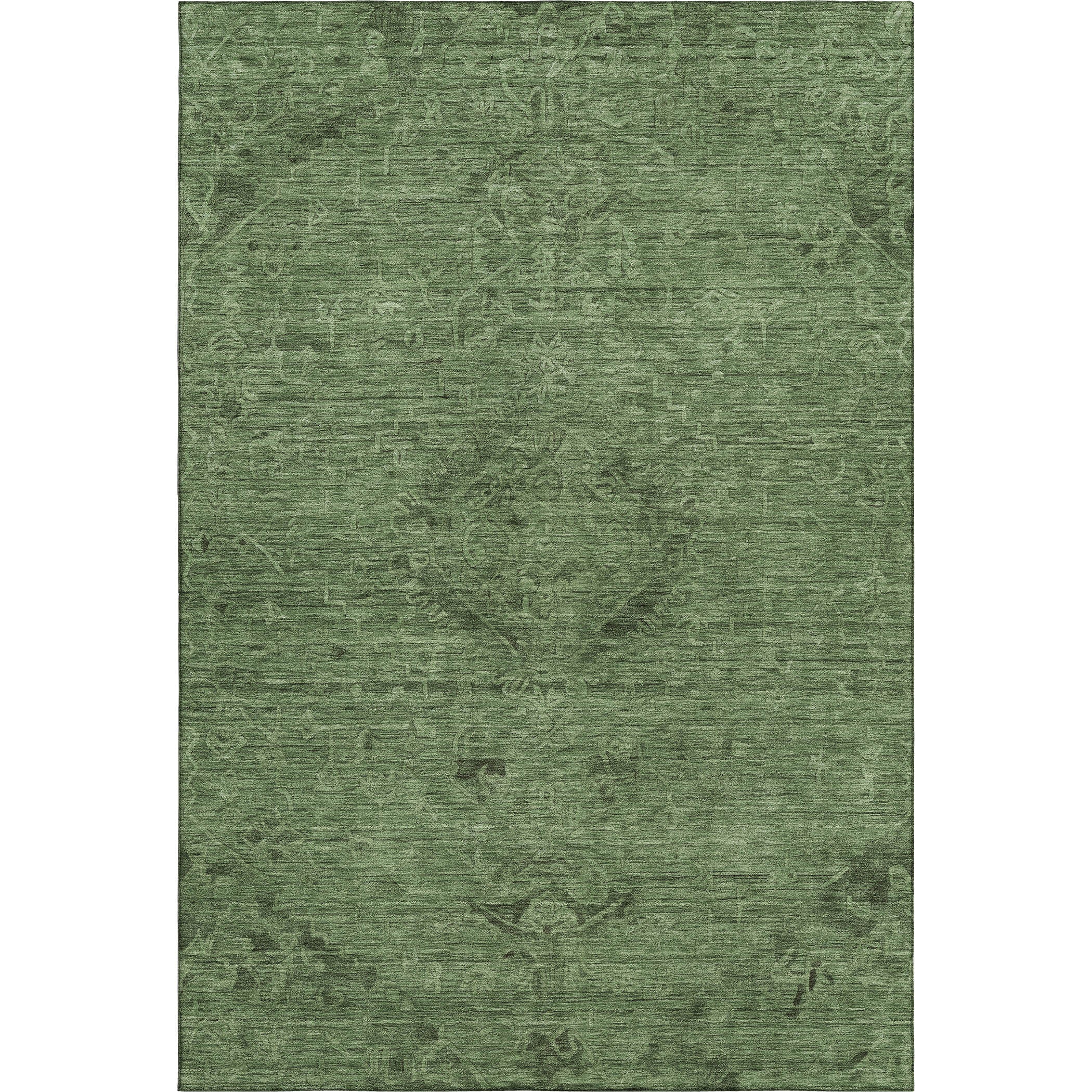 Salzburg Machine Washable Traditional Fern Green Rug 2'6" x 3'10" #shape_Rectangle