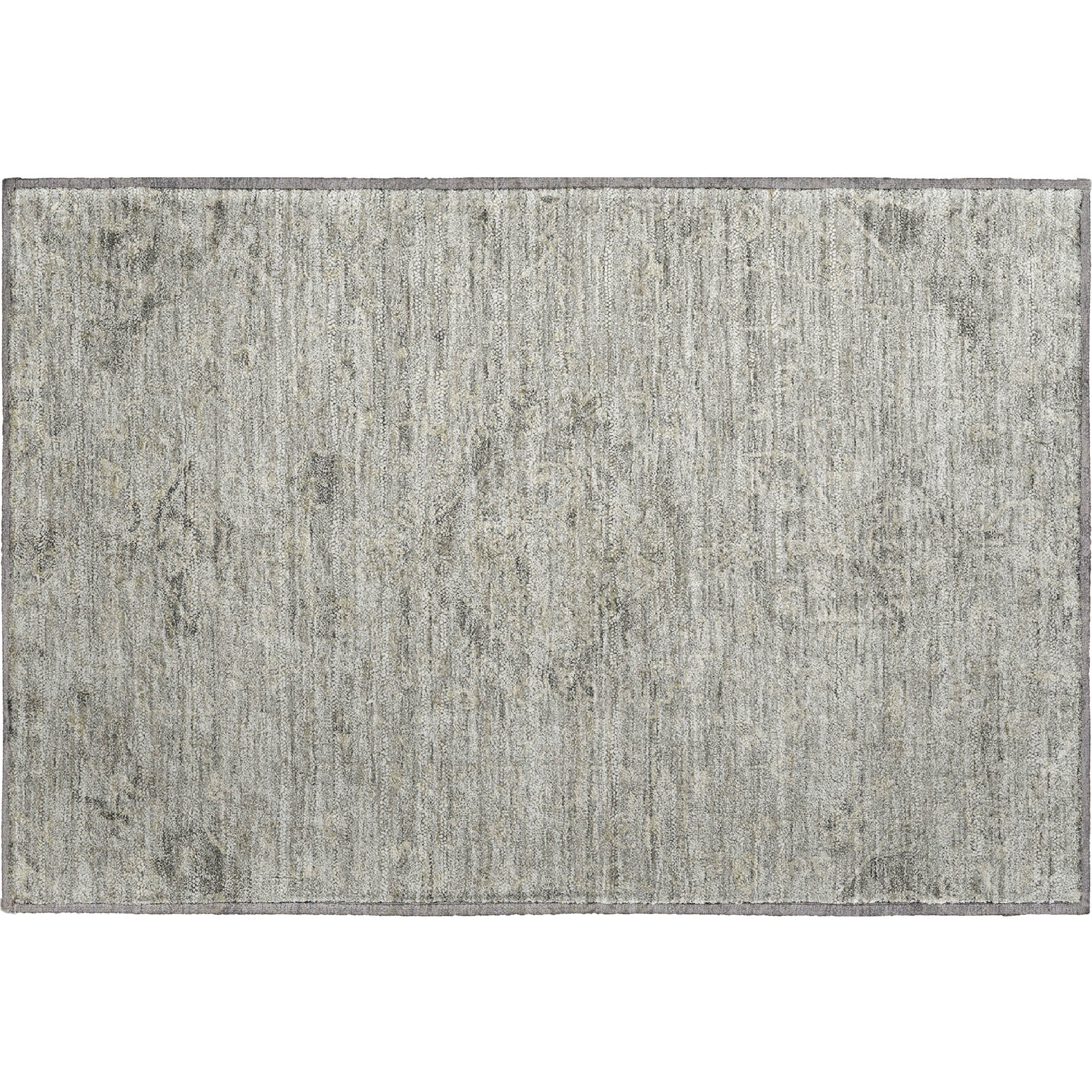 Salzburg Machine Washable Traditional Pewter Gray Rug 1'8" x 2'6" #shape_Rectangle