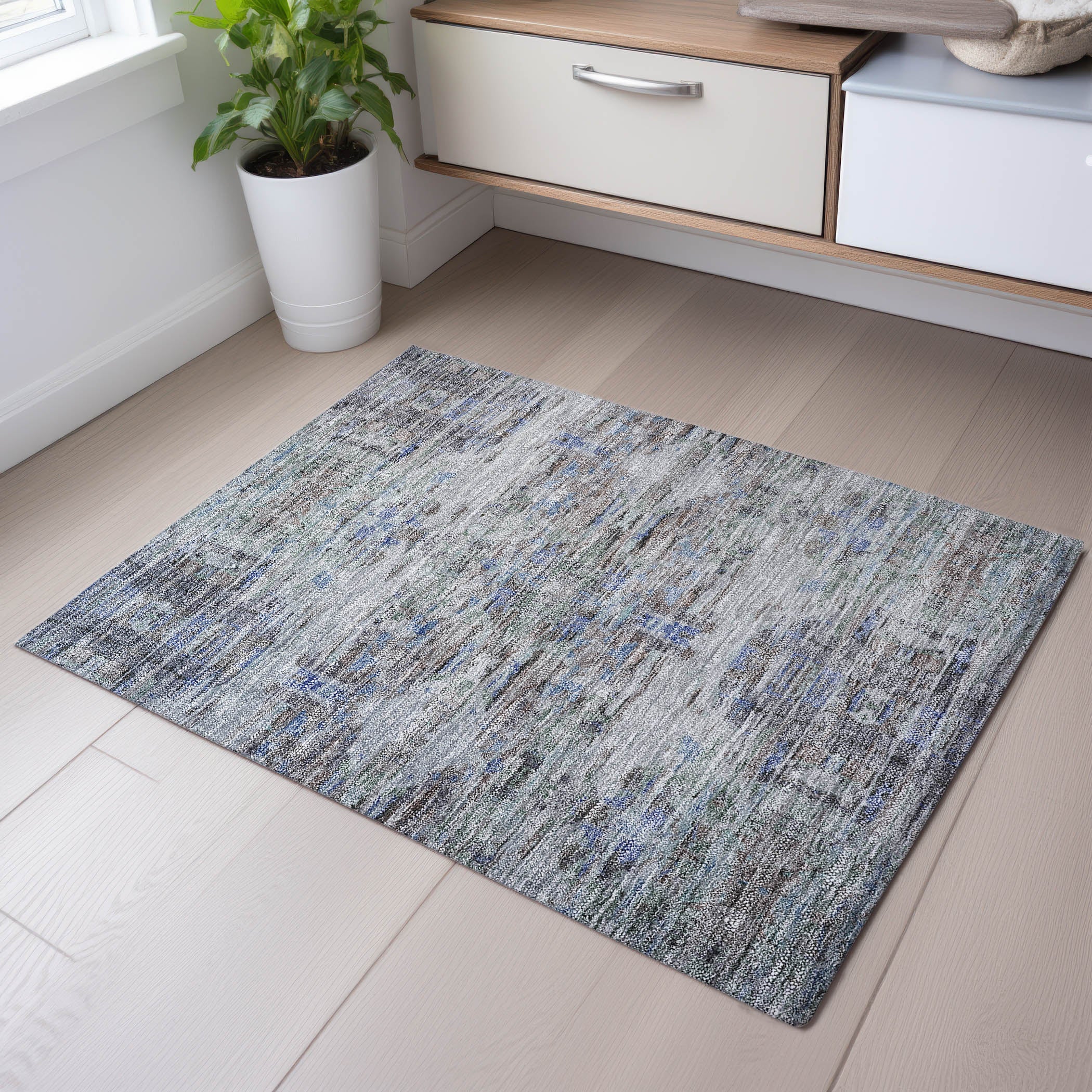 Lucerne Machine Washable Transitional Taupe Brown Rug 1'8" x 2'6" #shape_Rectangle