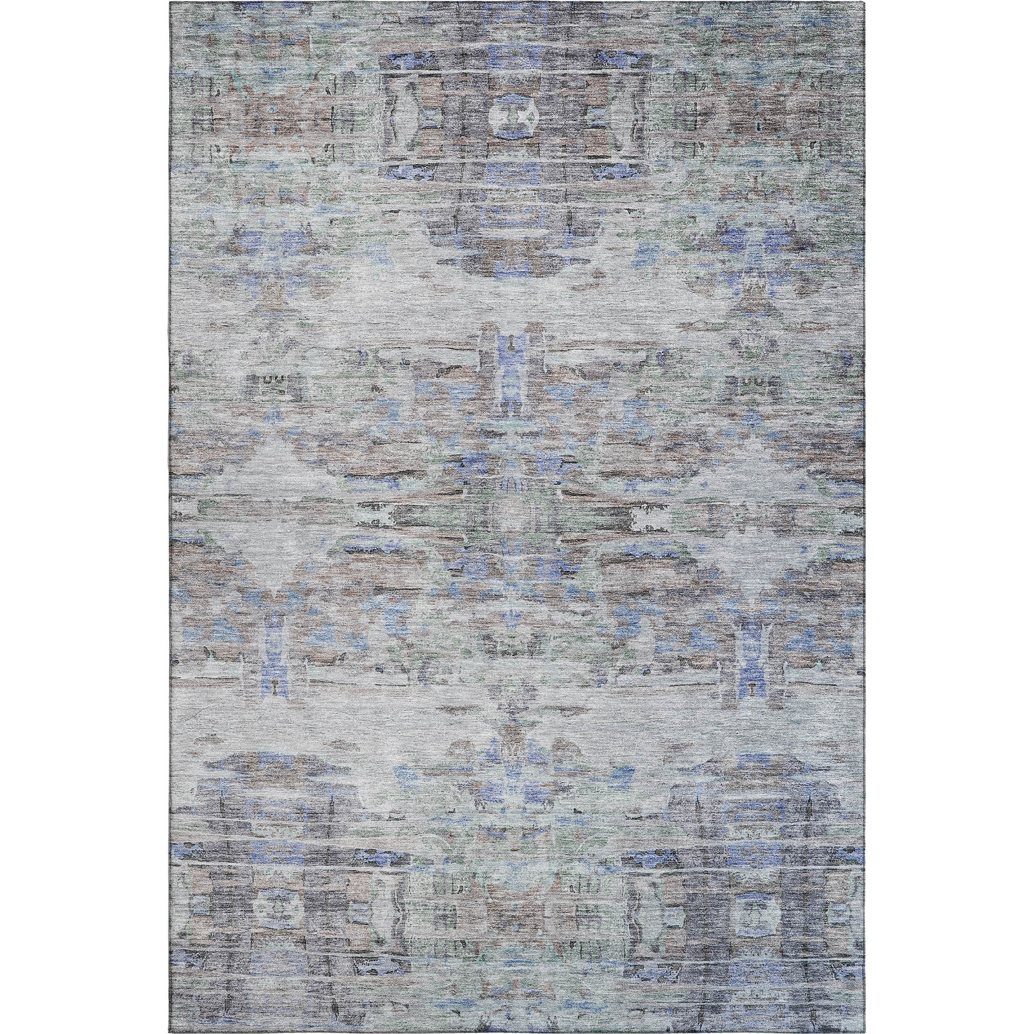 Lucerne Machine Washable Transitional Taupe Brown Rug 2'6" x 3'10" #shape_Rectangle